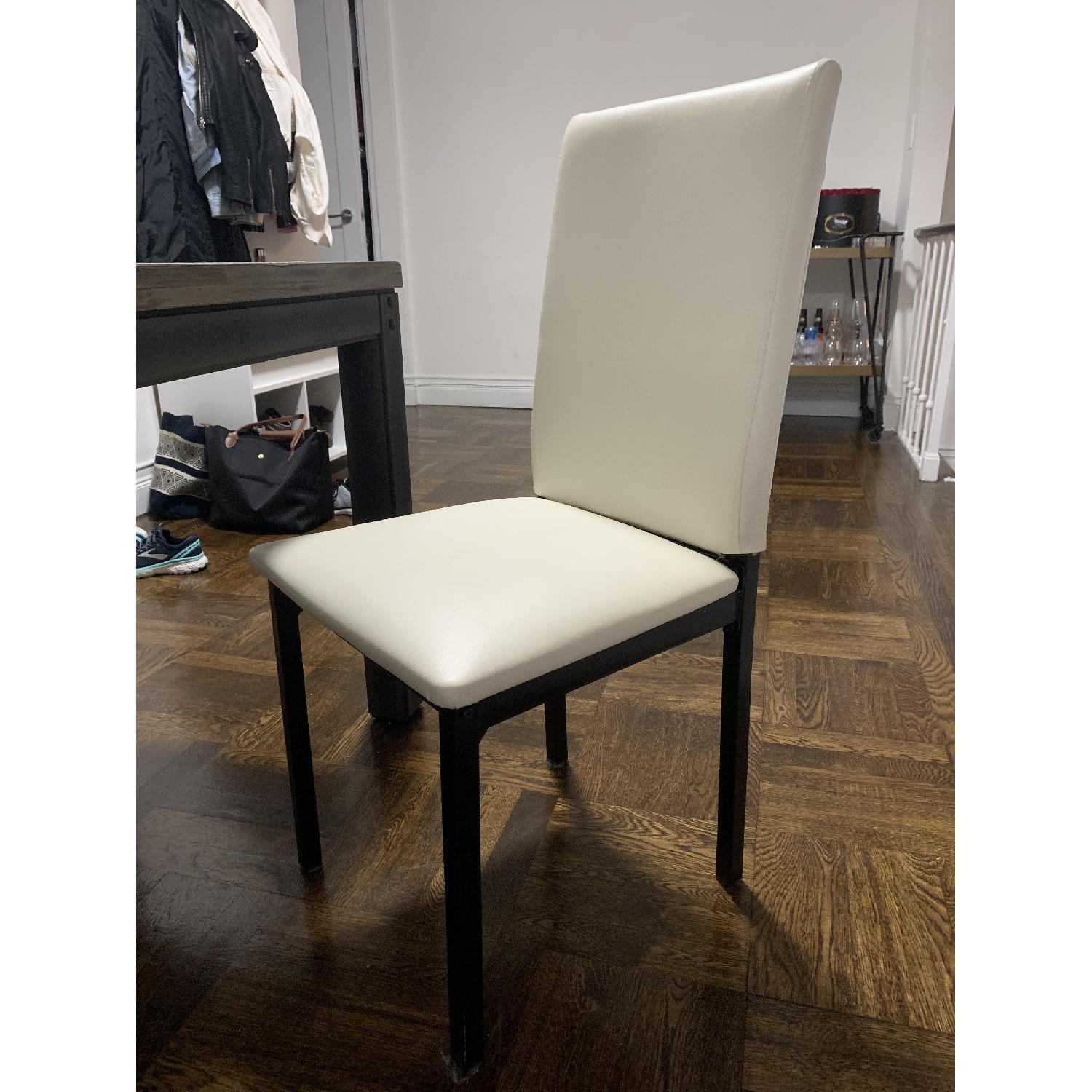 Rustic Dining Room Table w/ 4 Leather Chairs - image-5