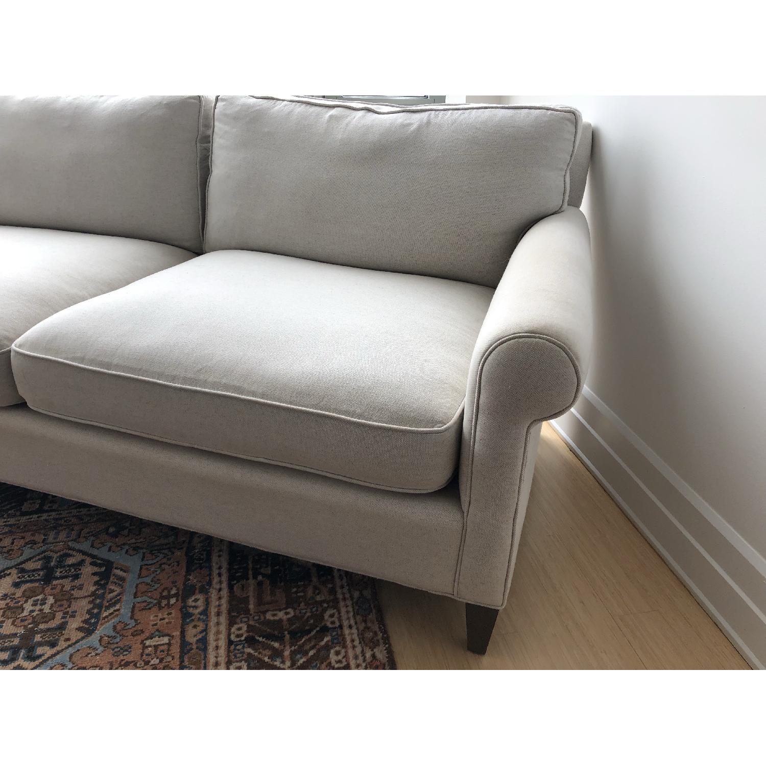 Crate & Barrel Montclair Roll Arm Apartment Sofa - image-3