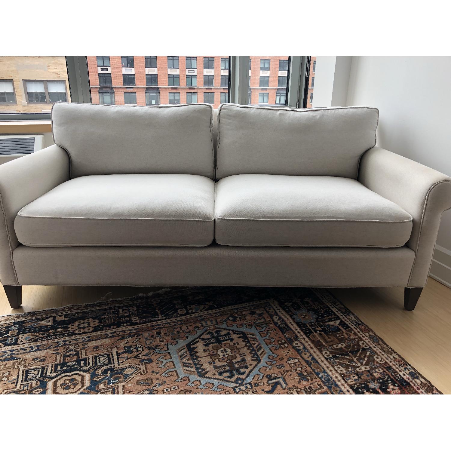 Crate & Barrel Montclair Roll Arm Apartment Sofa - image-7