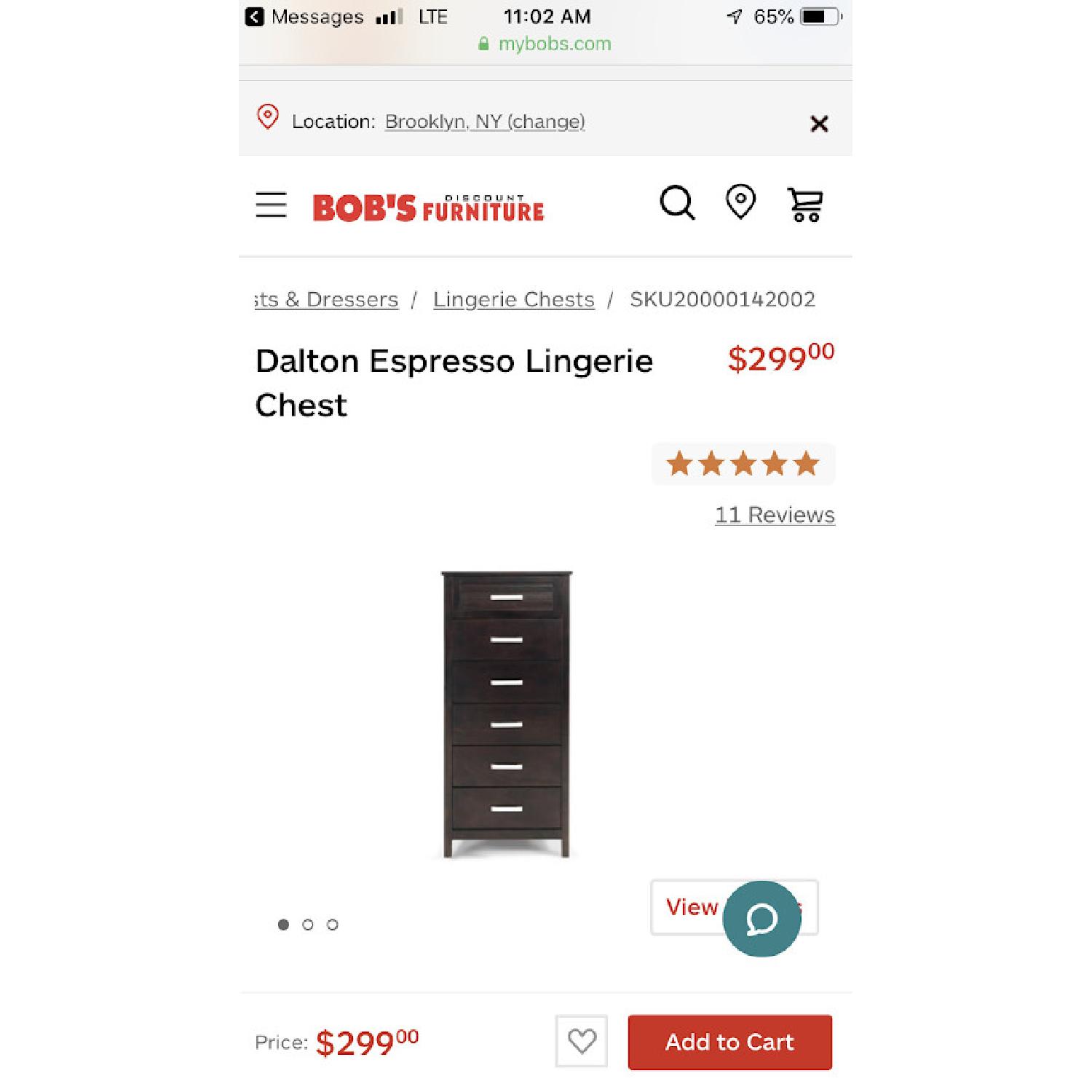 Bob's Dalton Tall Dresser/Chest w/ 6 Drawers - image-7