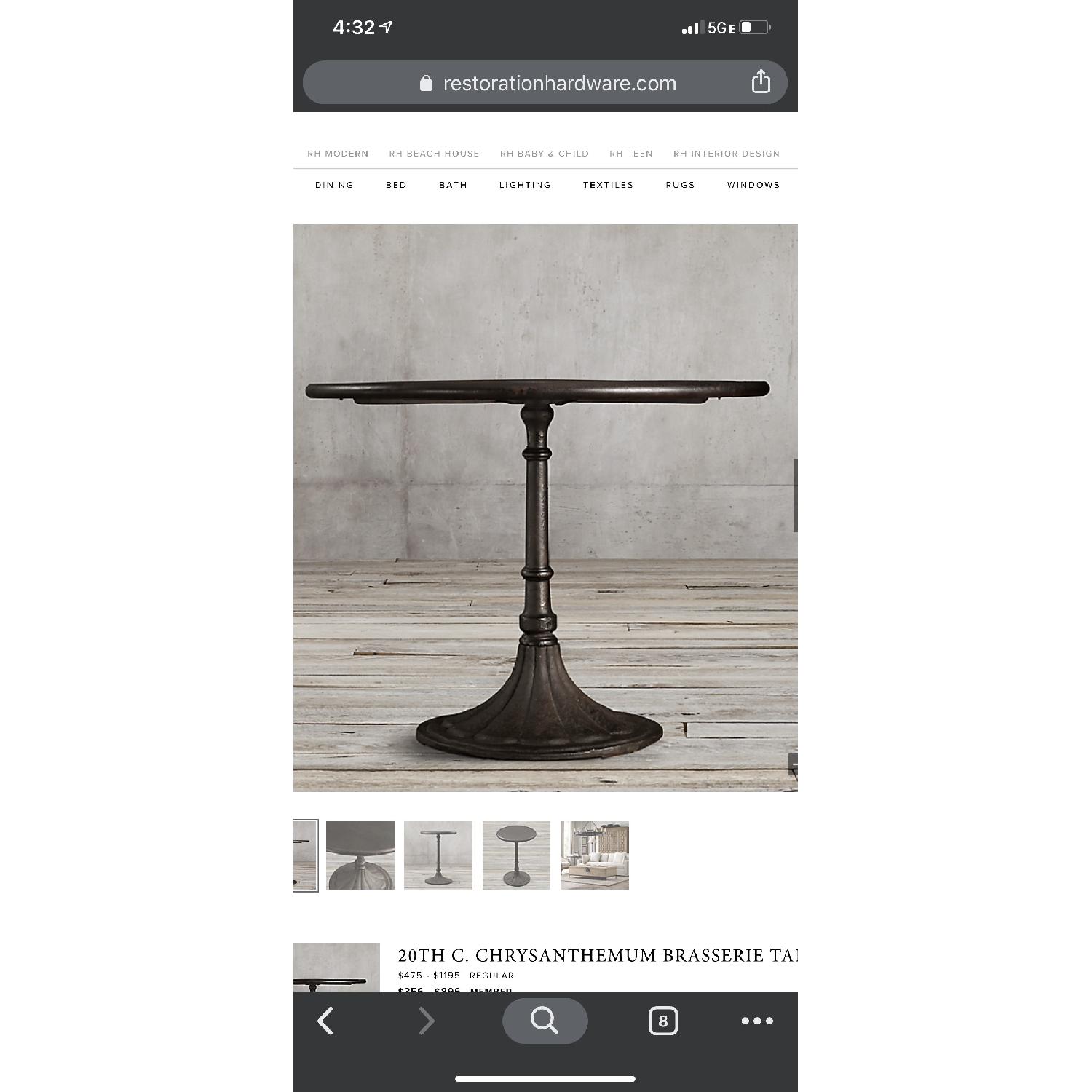 Restoration Hardware Chrysanthemum Bistro Table AptDeco