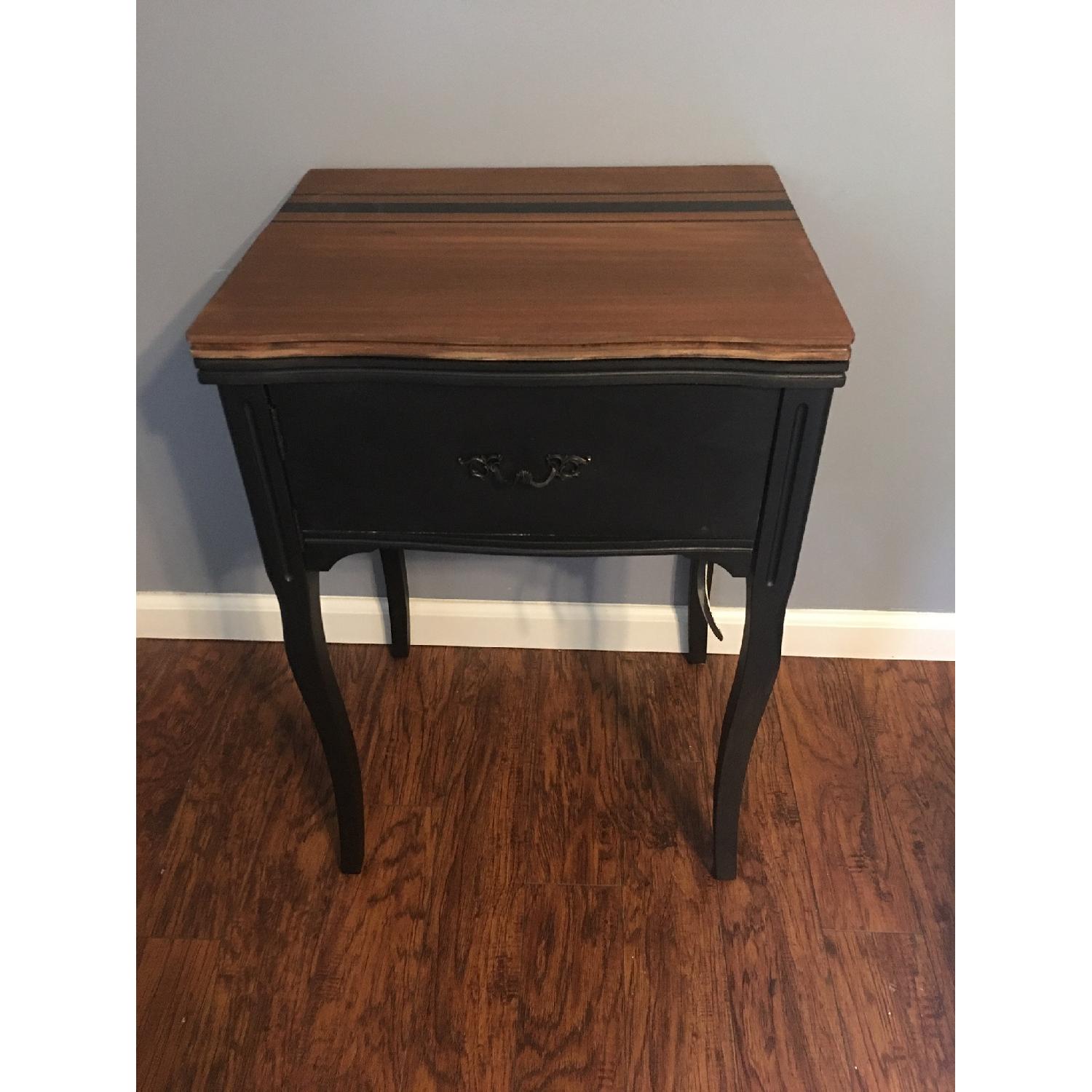 Vintage Sewing Machine Cabinet End Table - image-2