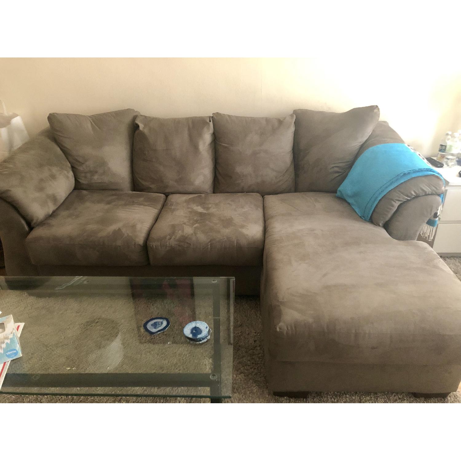 Ashley Darcy Chaise Sectional Sofa AptDeco