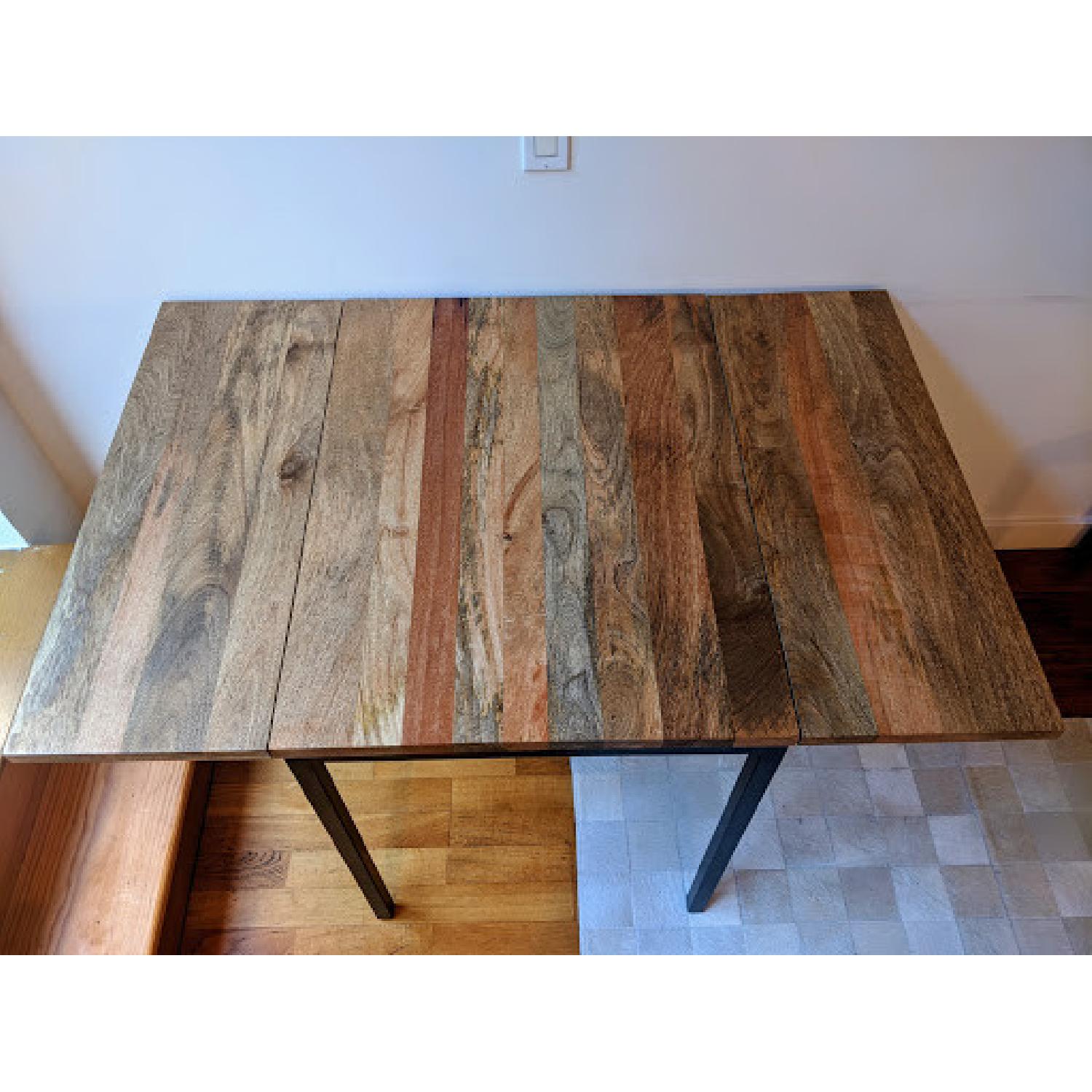 West Elm Box Frame Drop Leaf Expandable Table - image-4