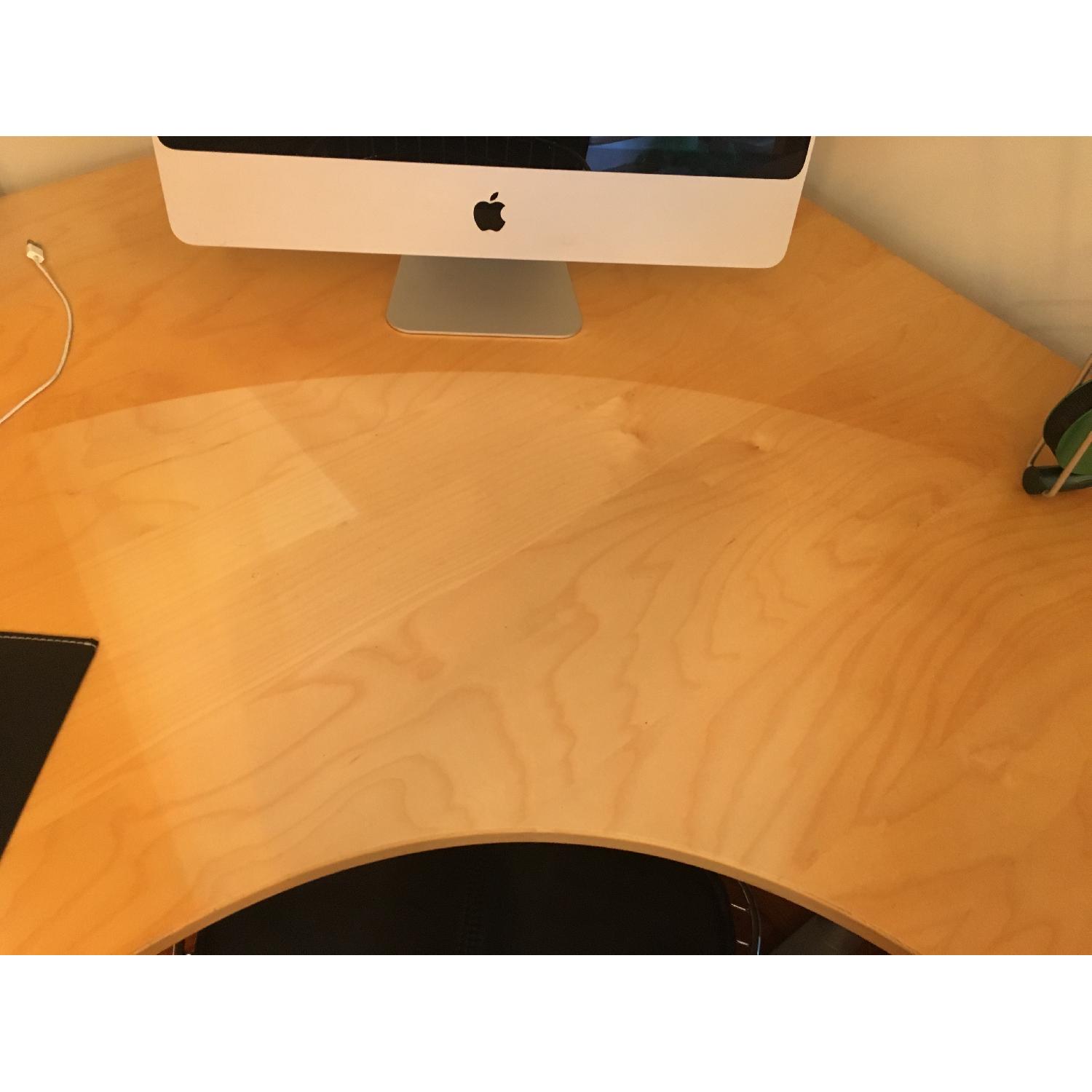 Ikea Galant Corner Desk w/ Extension & Leather Blotter - image-3