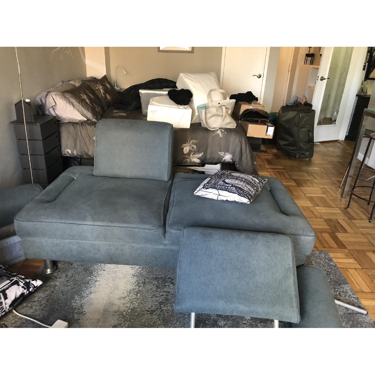 Shermag Normand Sofa w/ Removable Back & Storage Ottoman - image-2