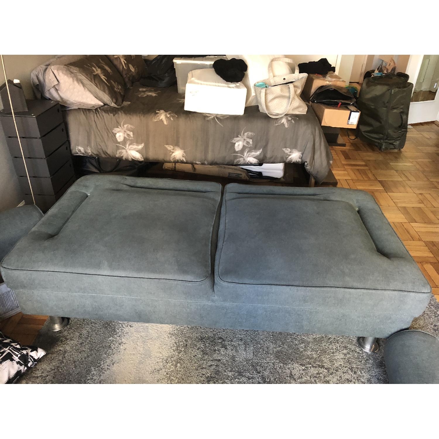 Shermag Normand Sofa w/ Removable Back & Storage Ottoman - image-3