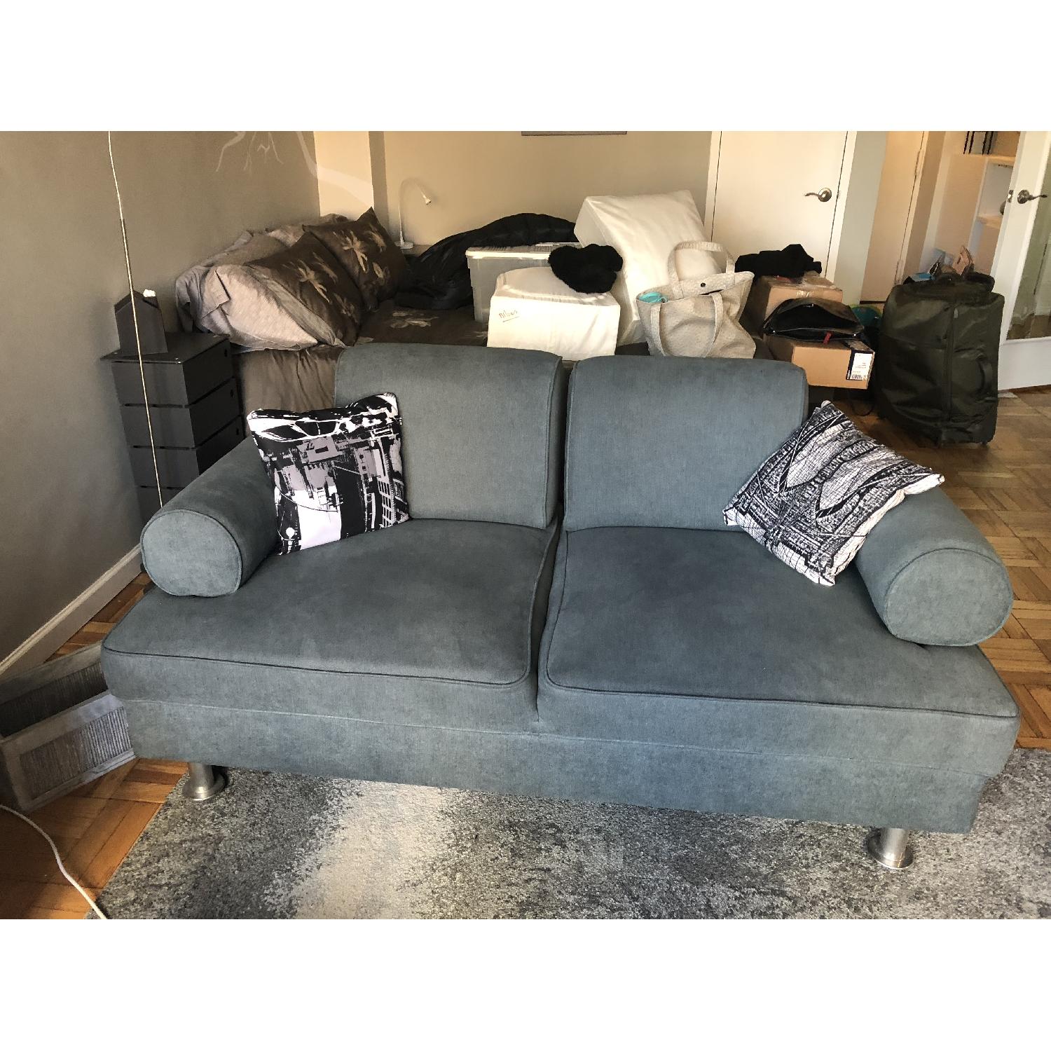 Shermag Normand Sofa w/ Removable Back & Storage Ottoman - image-5