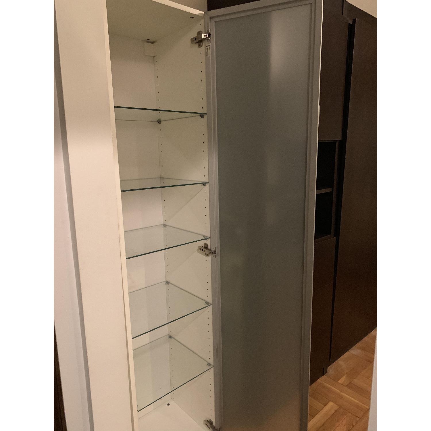 Ikea Tall White w/ Frosted Glass Door AptDeco