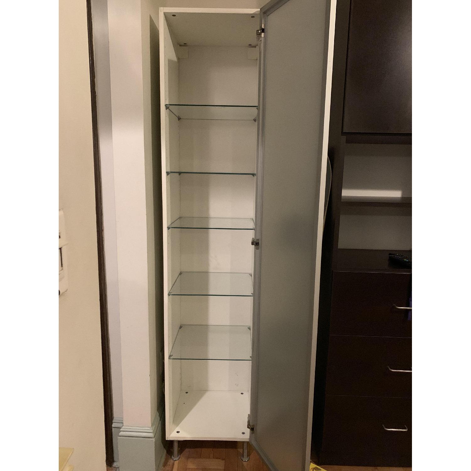 Ikea Tall White w/ Frosted Glass Door AptDeco
