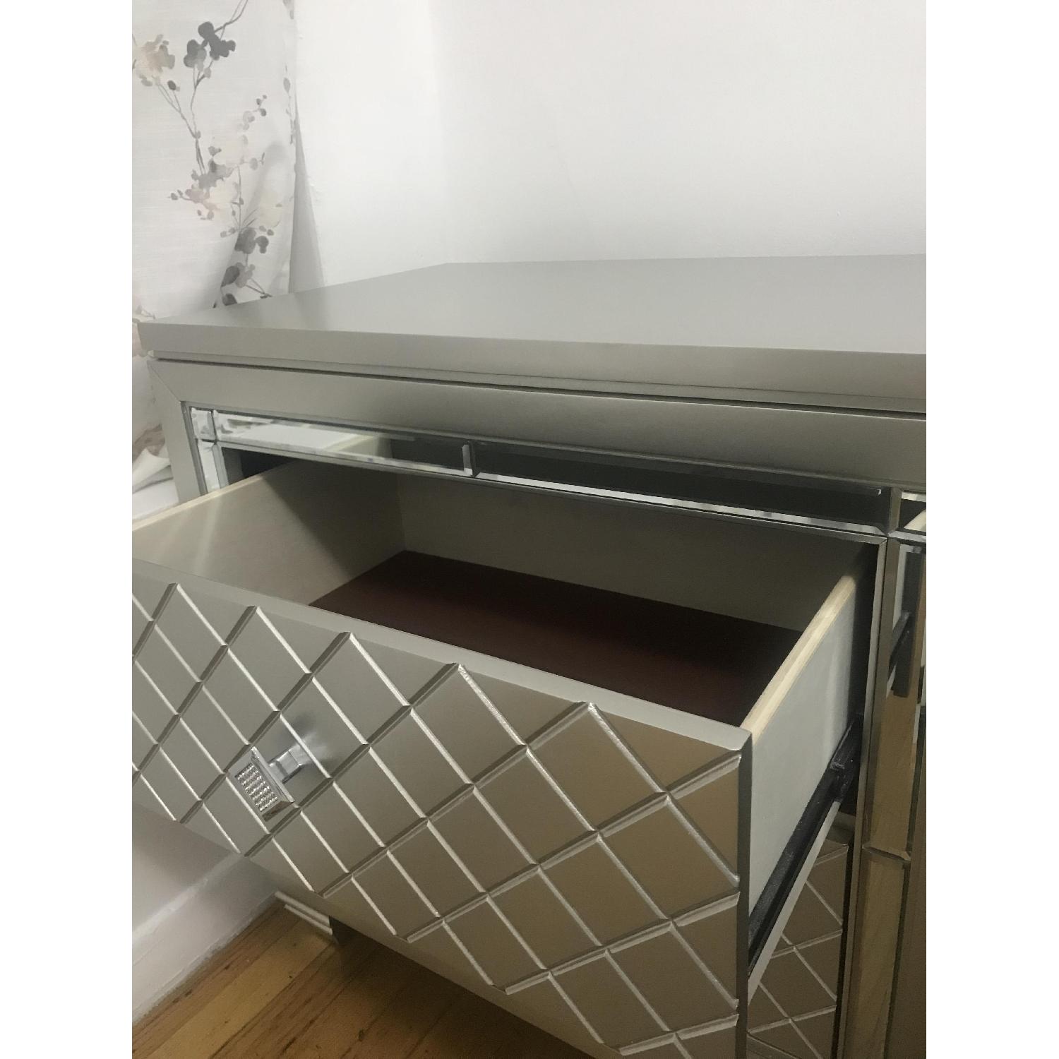 Silver 2-Drawer Nightstand - image-2