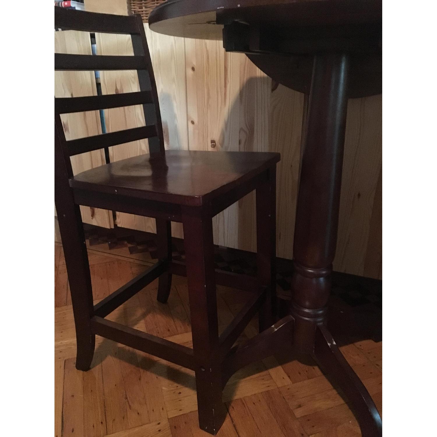 Wood Pub Table w/ 2 Chairs - image-3