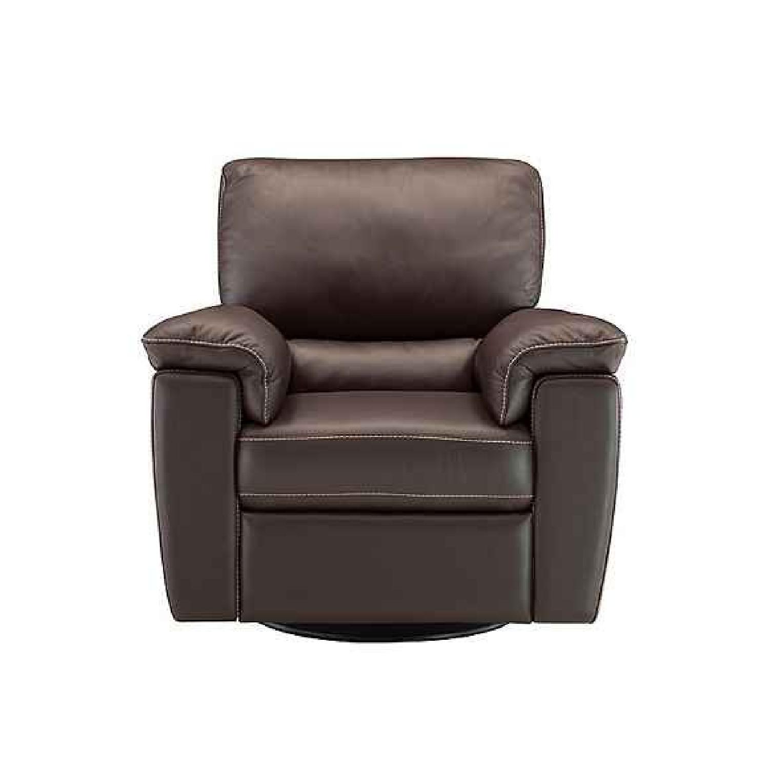 Raymour & Flanigan Leather Recliner Sectional Sofa + Chair AptDeco