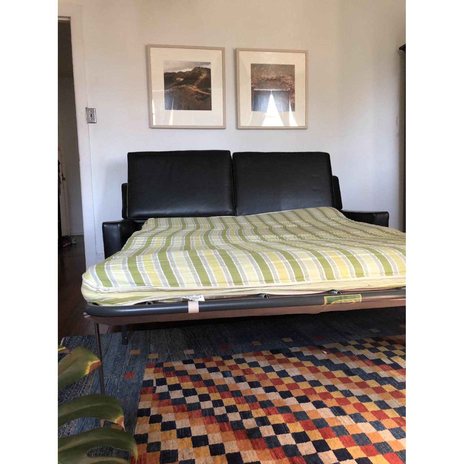 Kroehler Mid-Century Modern Black Sleeper Sofa - image-1