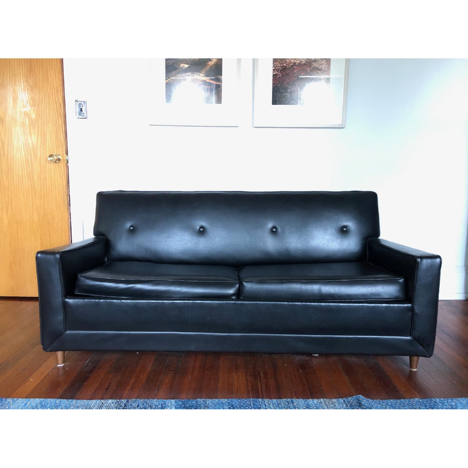 Kroehler Mid-Century Modern Black Sleeper Sofa - image-3