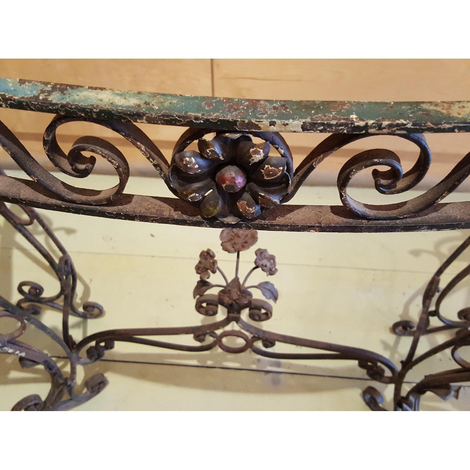 Vintage Wrought Iron Console - image-6