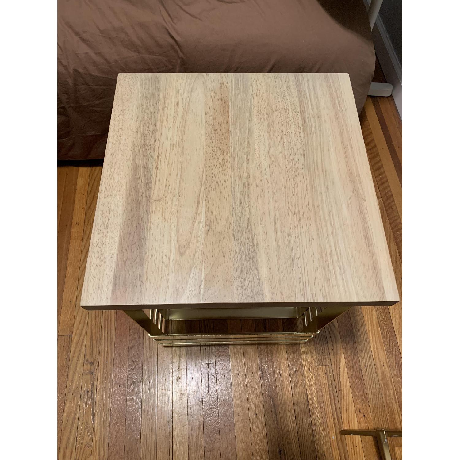 Wood & Gold Side Table - image-2