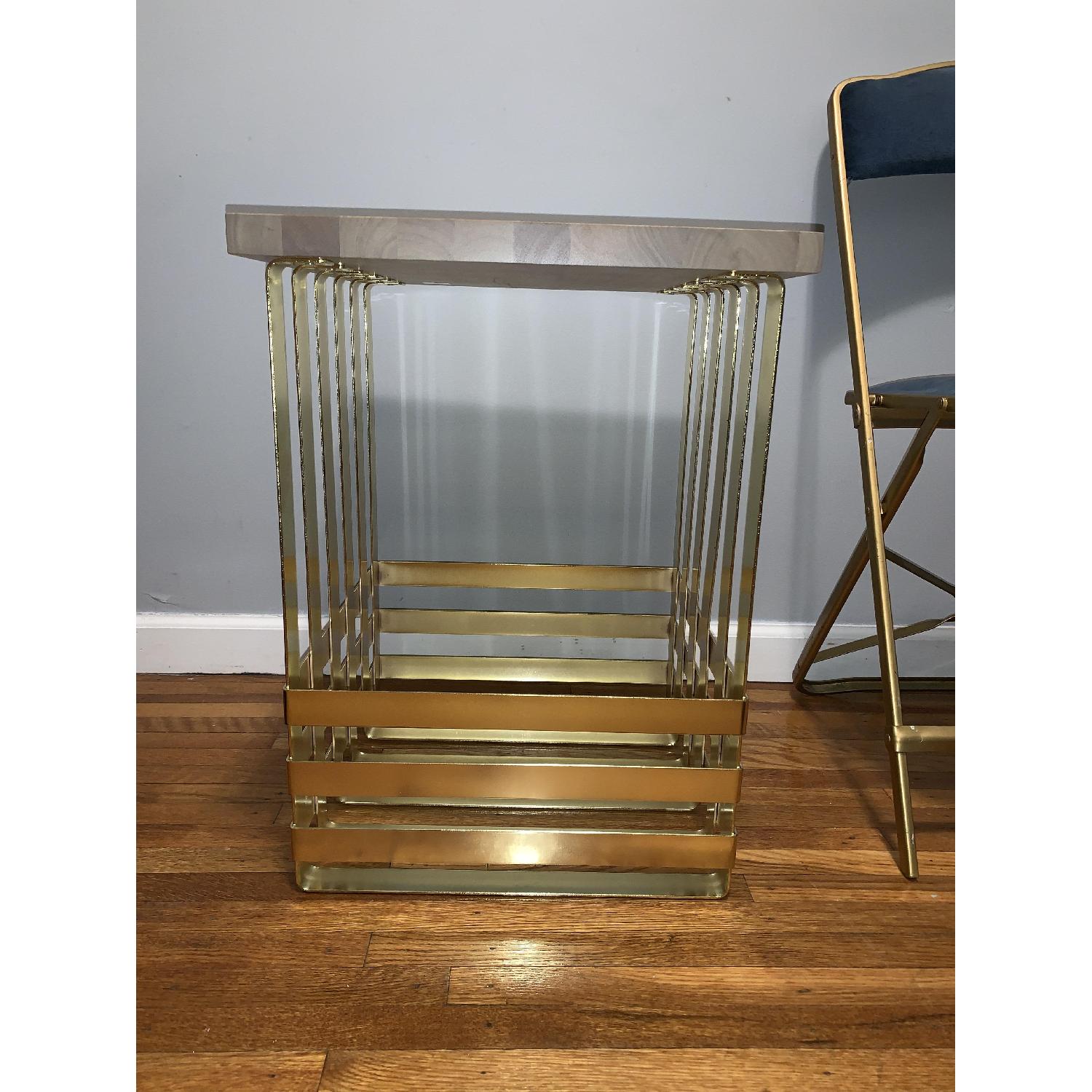 Wood & Gold Side Table - image-3