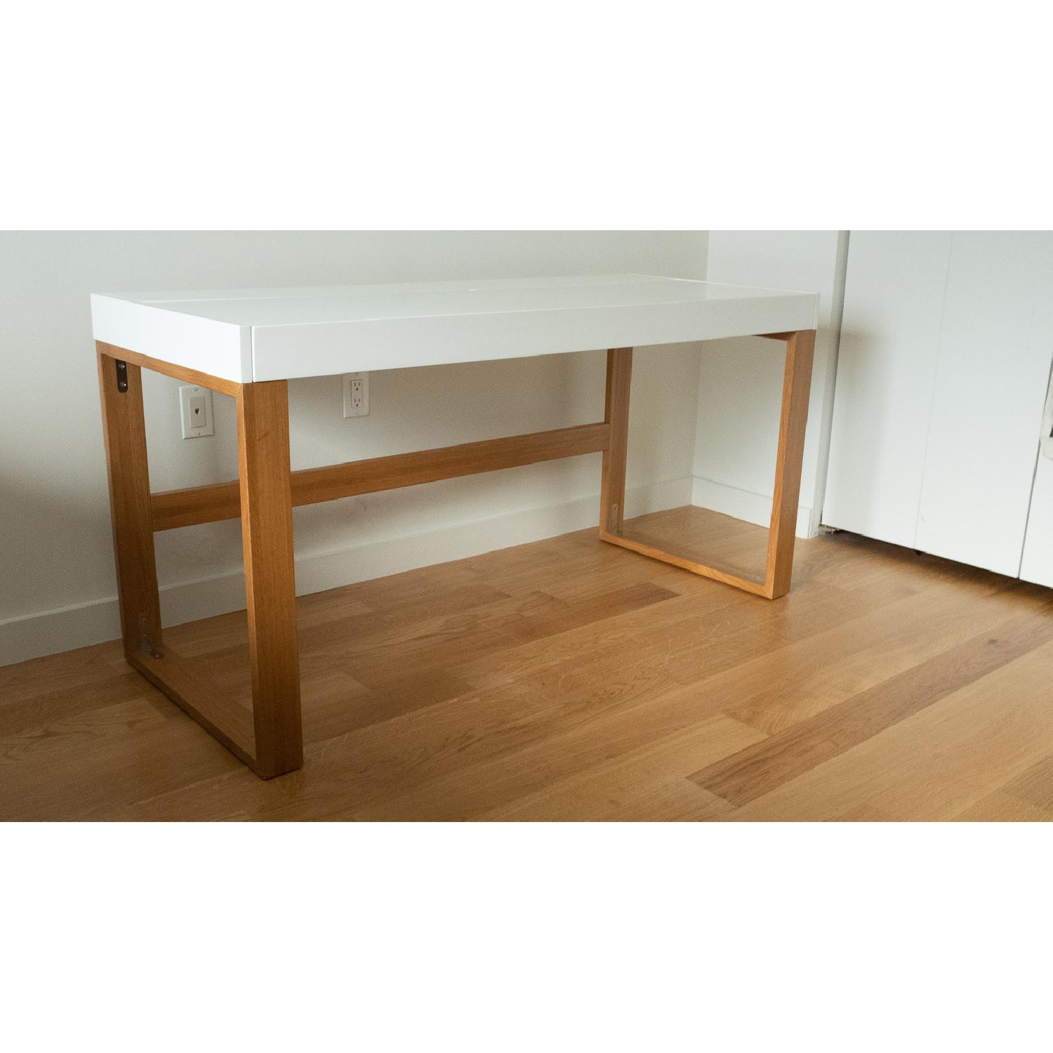 CB2 Modern Desk w/ Sliding Top Compartment - image-1