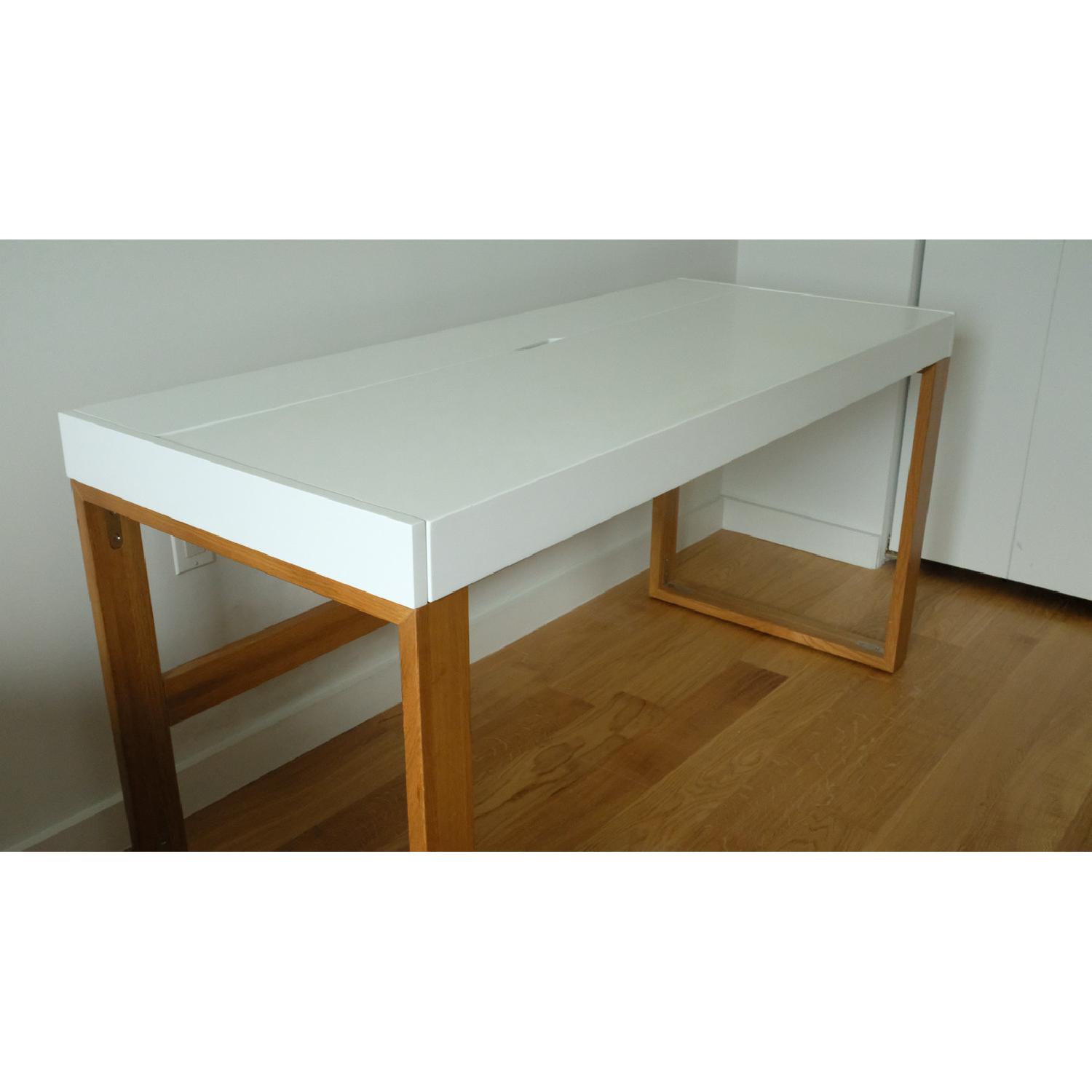 CB2 Modern Desk w/ Sliding Top Compartment - image-3