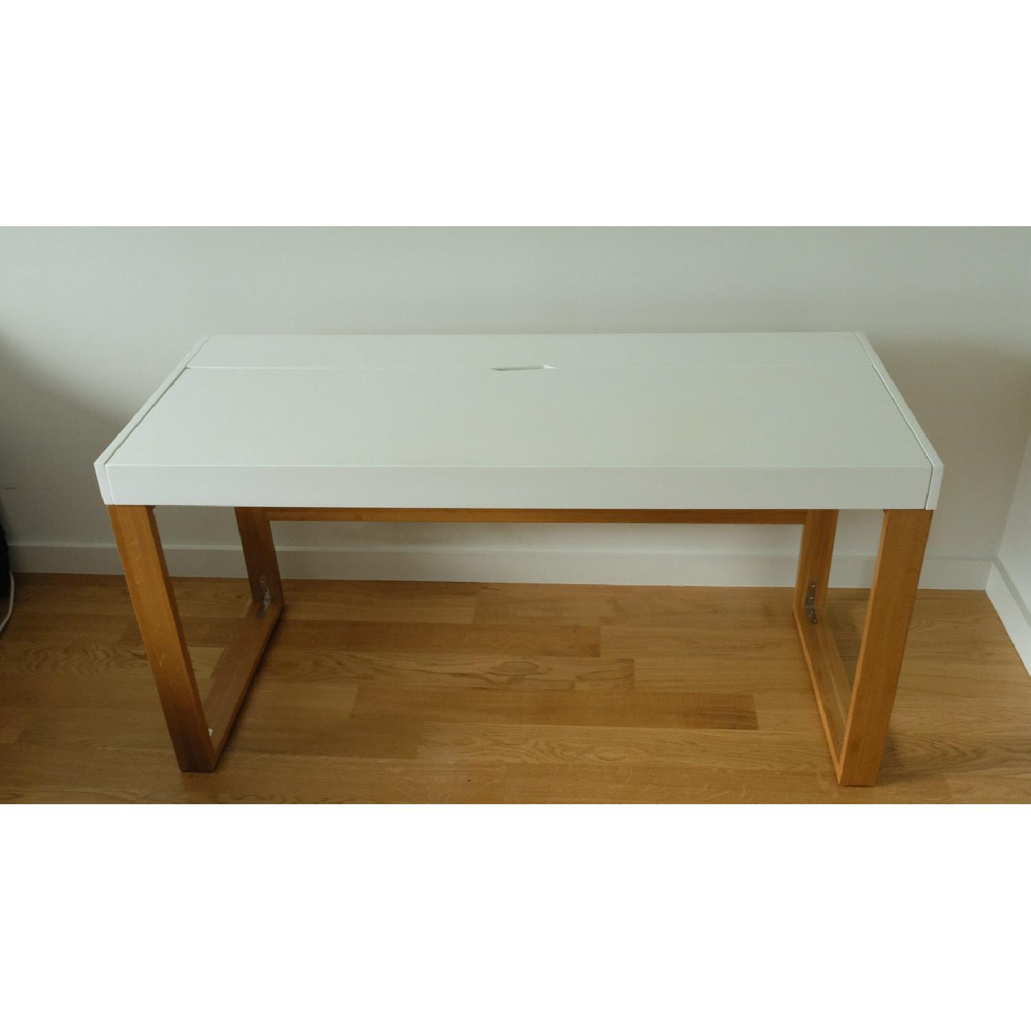 CB2 Modern Desk w/ Sliding Top Compartment - image-4