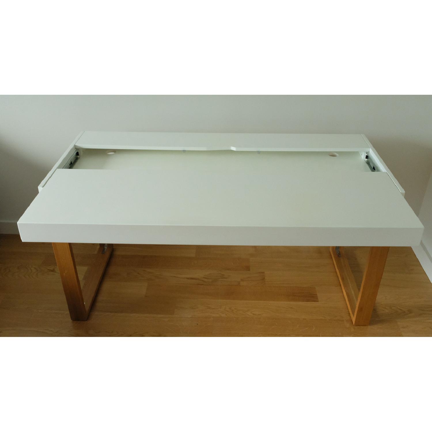 CB2 Modern Desk w/ Sliding Top Compartment - image-7