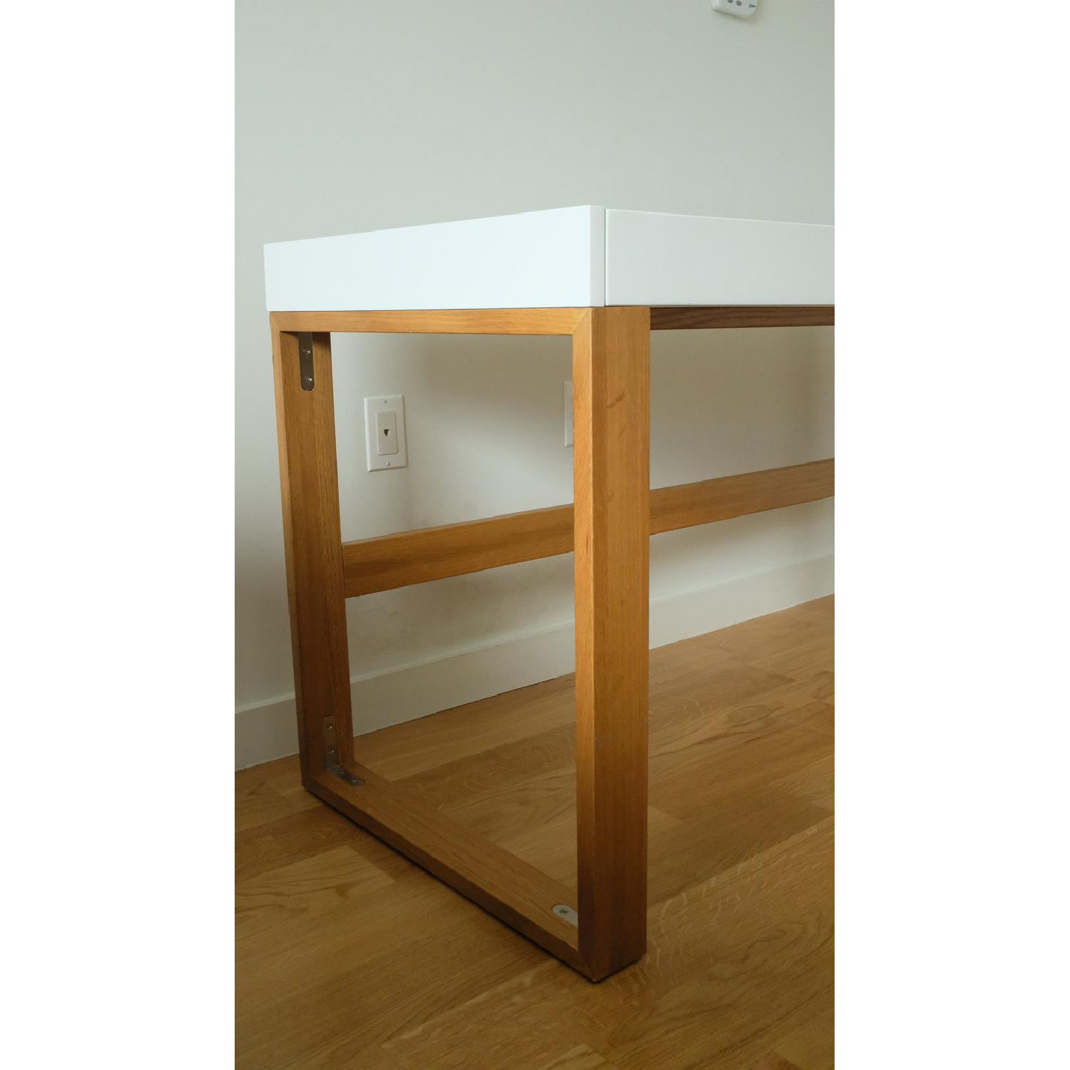 CB2 Modern Desk w/ Sliding Top Compartment - image-8