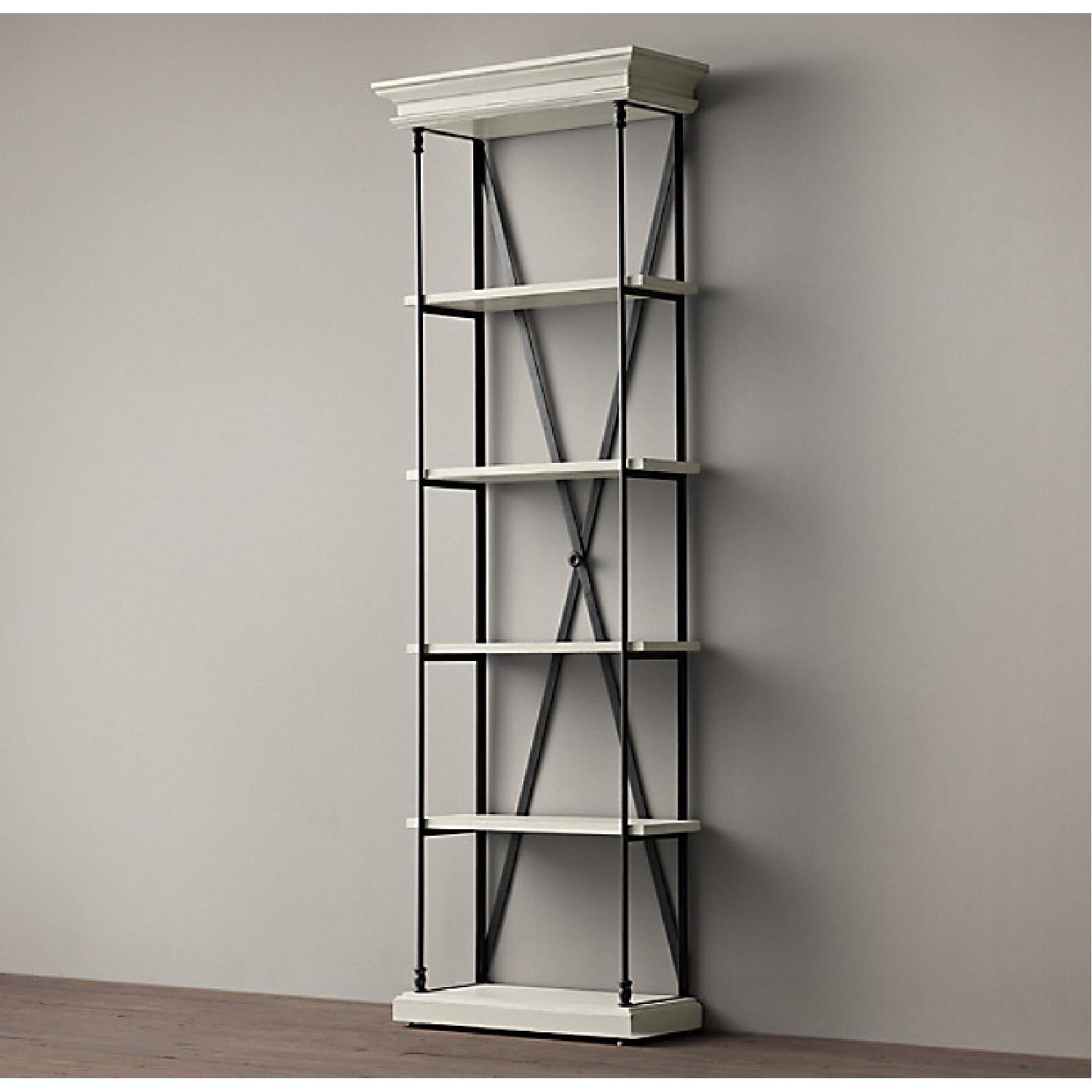 Restoration Hardware Modern Rustic Shelving Unit AptDeco