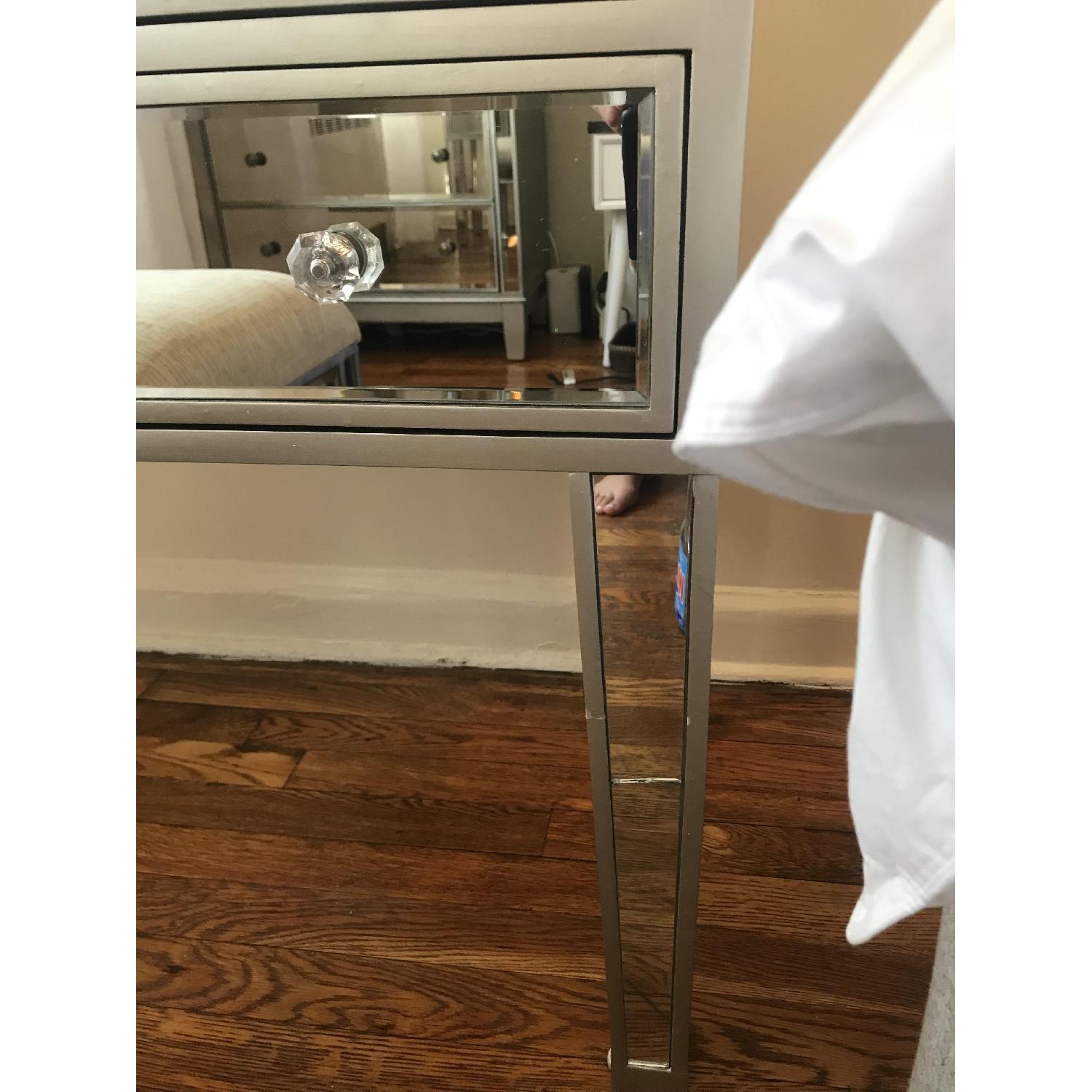 Pier 1 Hayworth Mirrored Vanity Desk & Stool - image-2