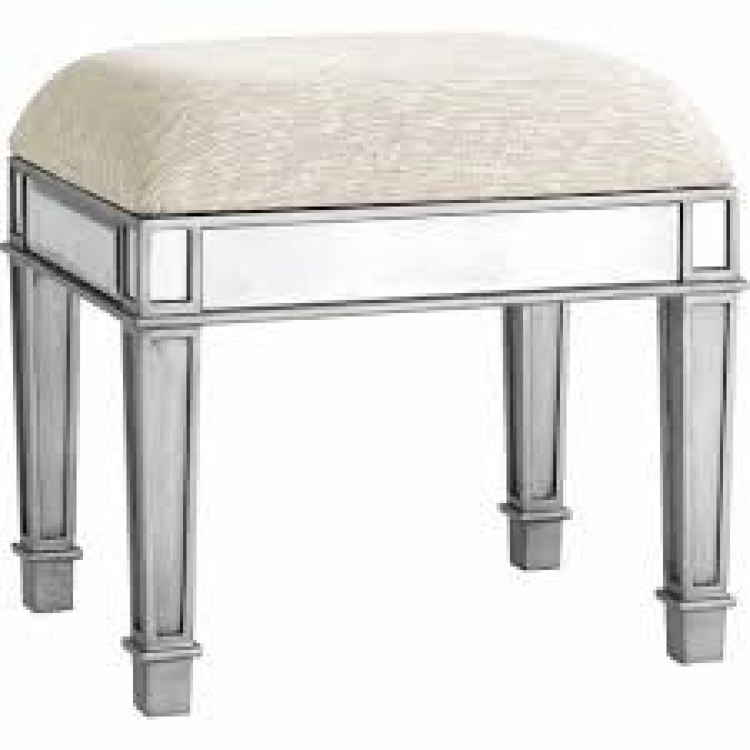 Pier 1 Hayworth Mirrored Vanity Desk & Stool - image-6