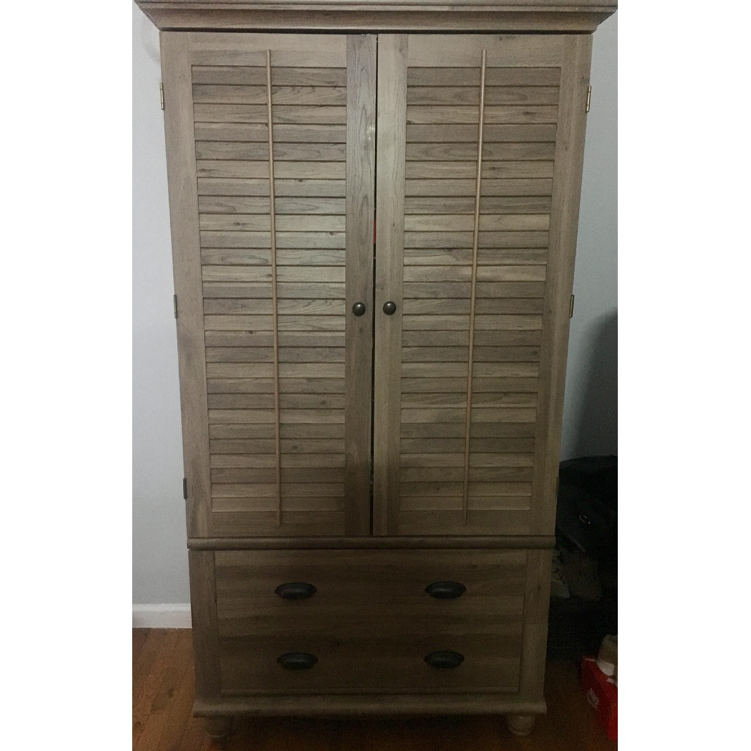 Sauder Harbor View Armoire in Salt Oak - image-1