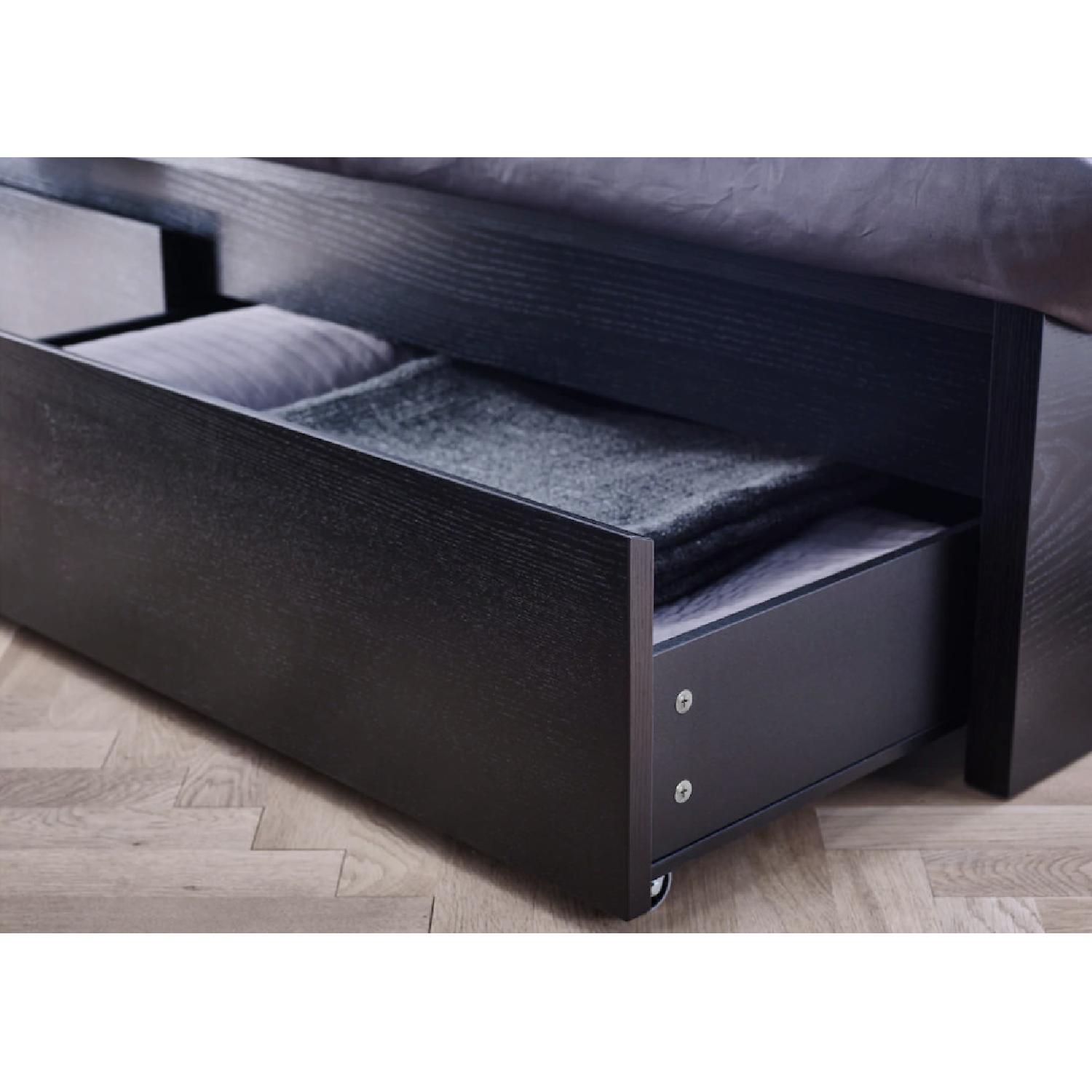 Ikea Malm Full Bed Frame w/ 4 Storage Drawers AptDeco