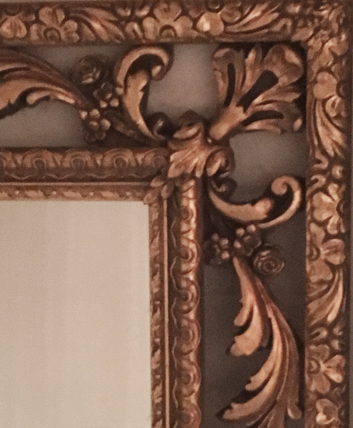 Italian Florentine Antique Hand Carved Giltwood Frame Mirror