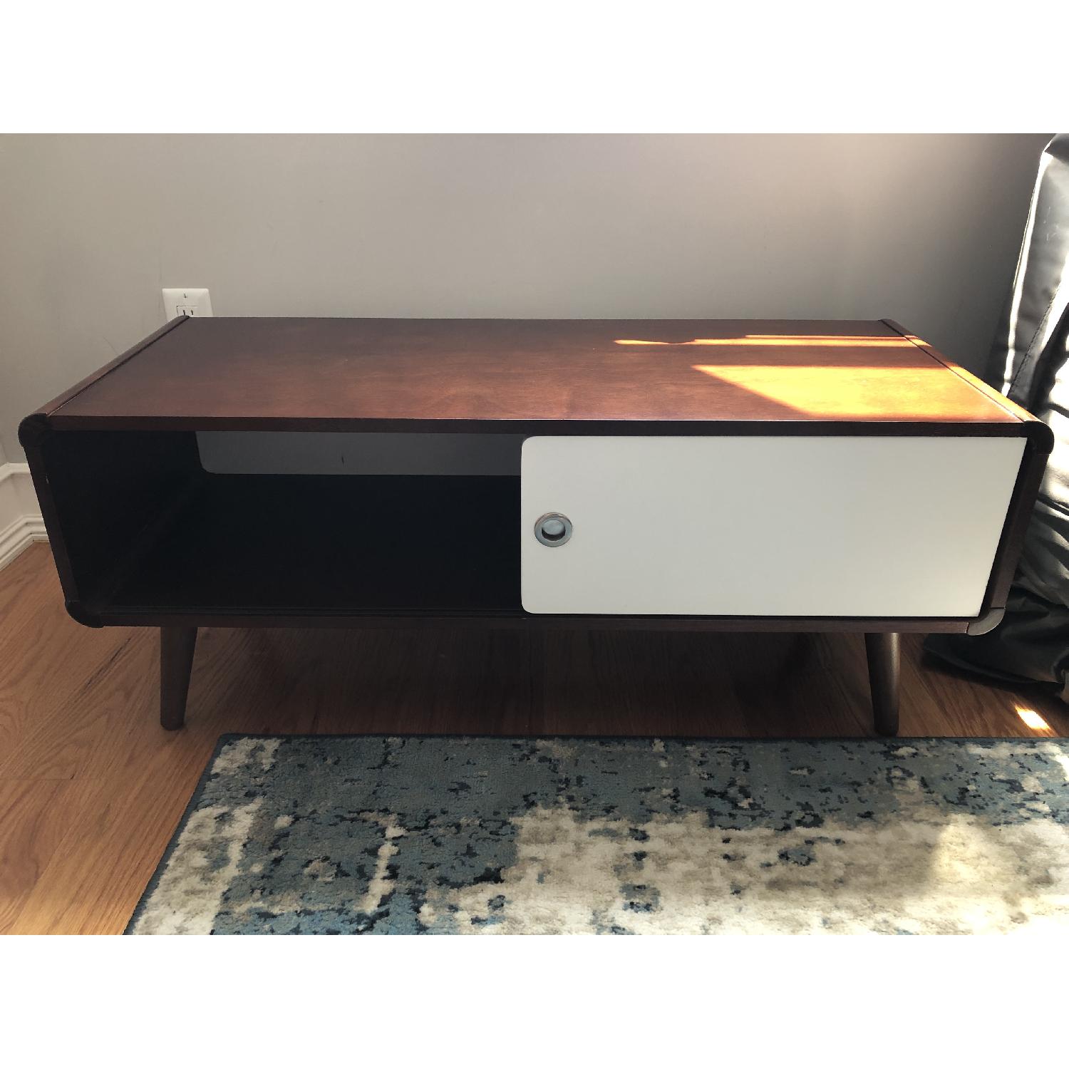 Langley Street Soren Dark Walnut/White TV Stand - image-4