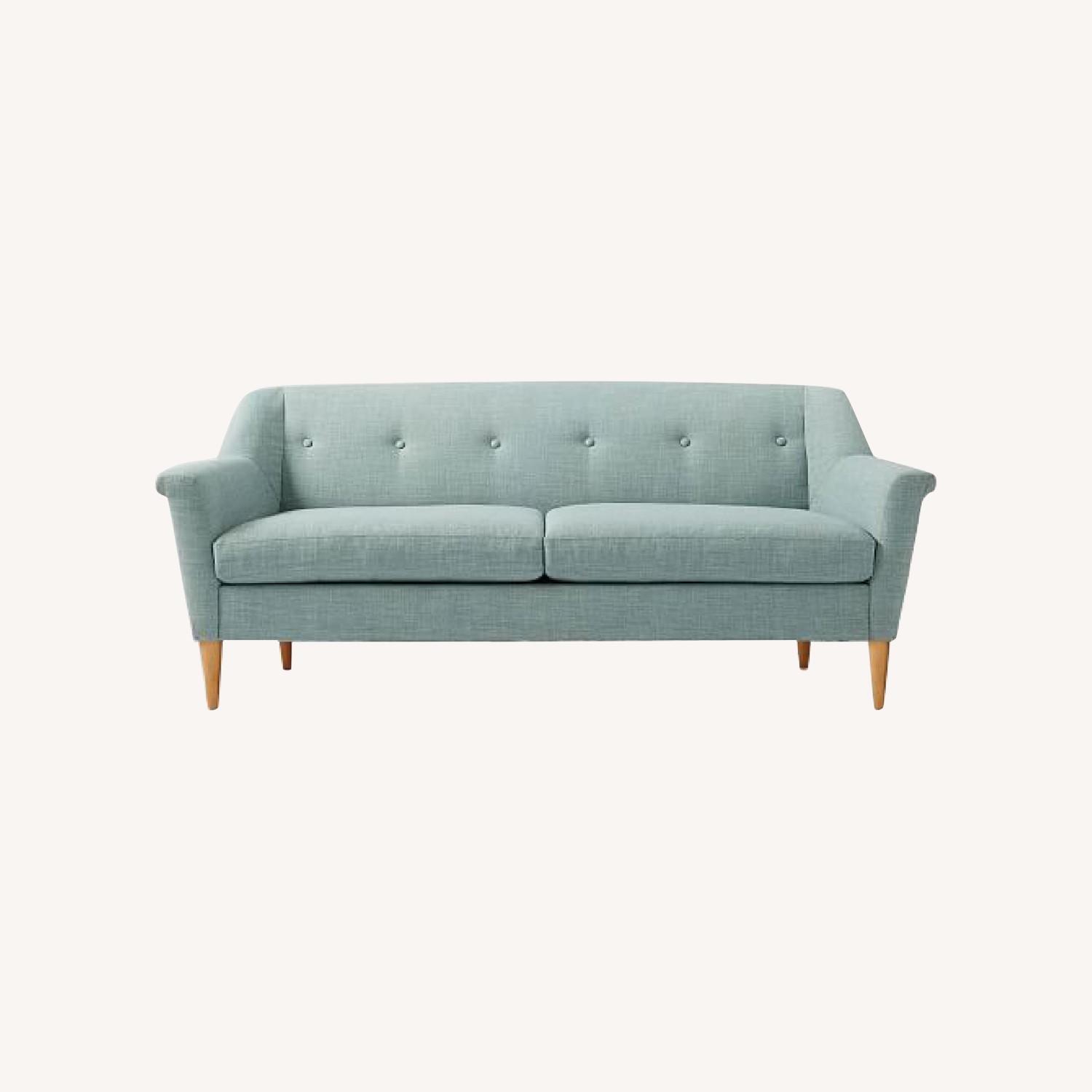 West Elm Light Blue Finn Sofa - image-0