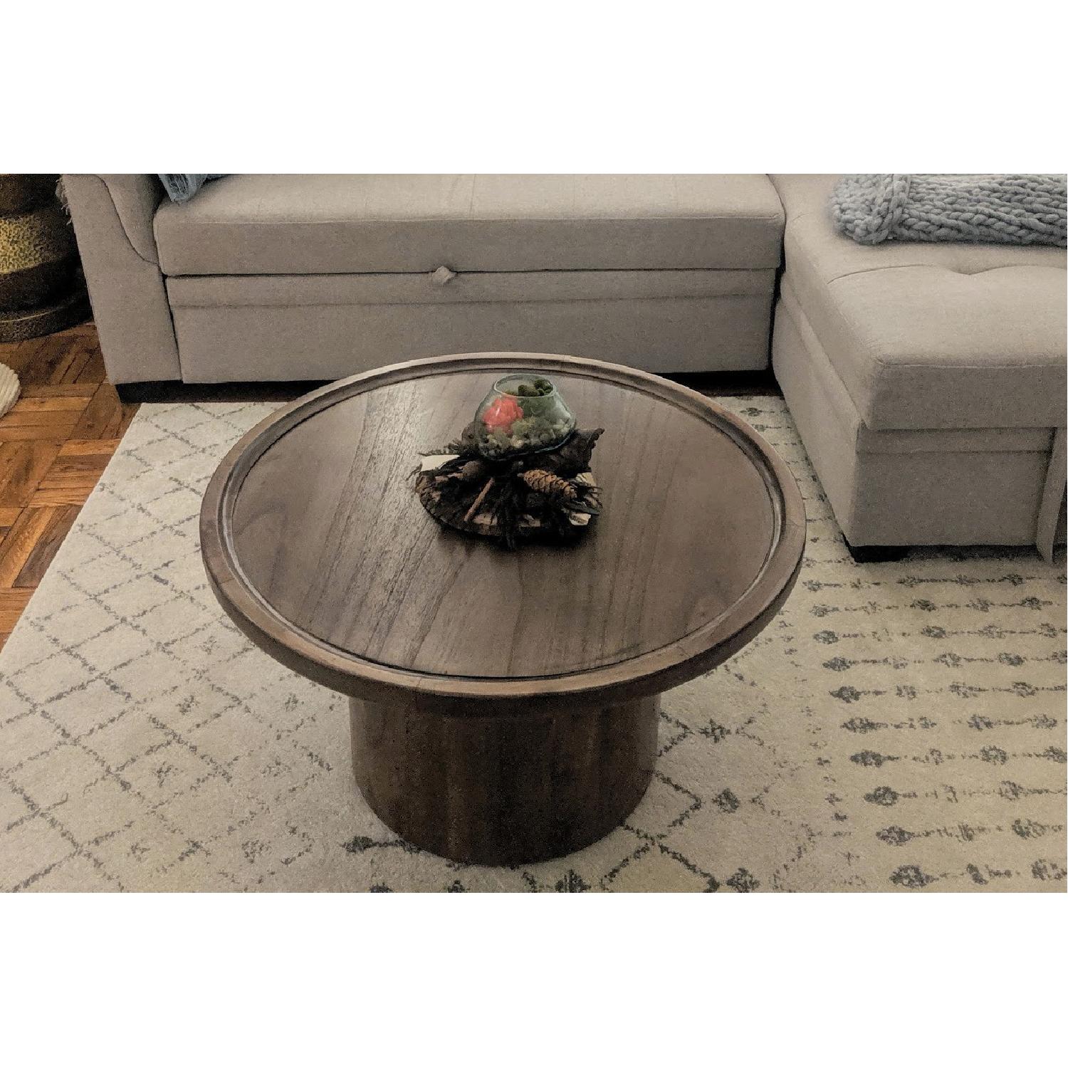 Safavieh Devin Oak Round Pedestal Coffee Table - image-3