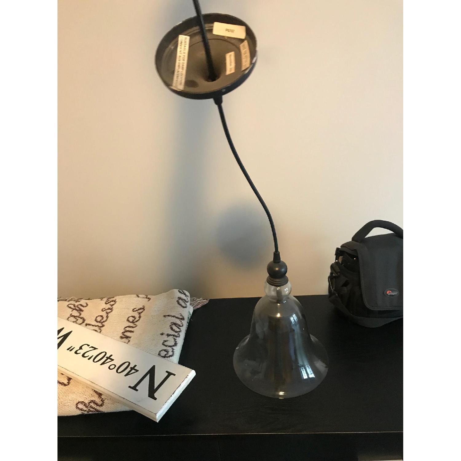 Pottery Barn Rustic Glass Pendant Lights - image-3