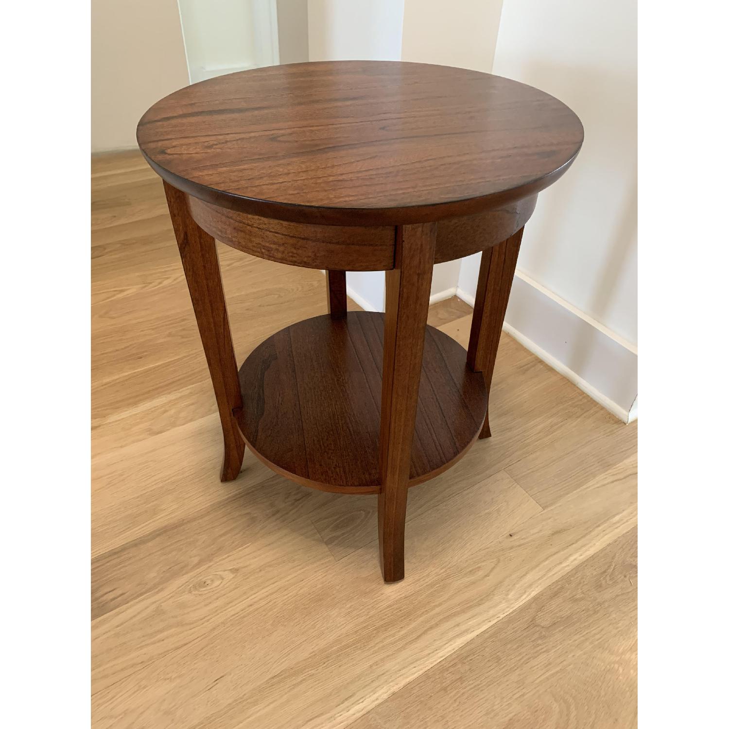 Pottery Barn Chloe End Table in Mahogany Stain AptDeco