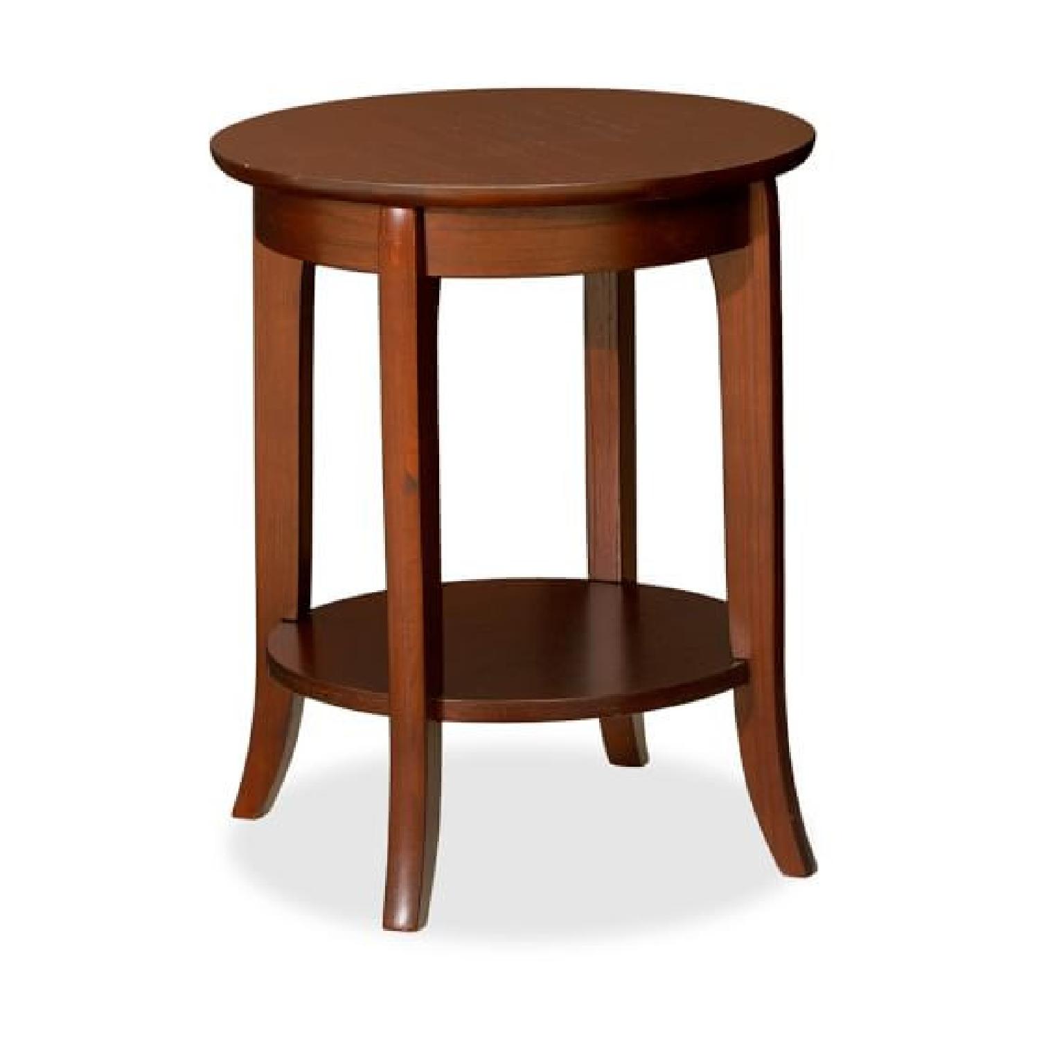 Pottery Barn Chloe End Table in Mahogany Stain AptDeco