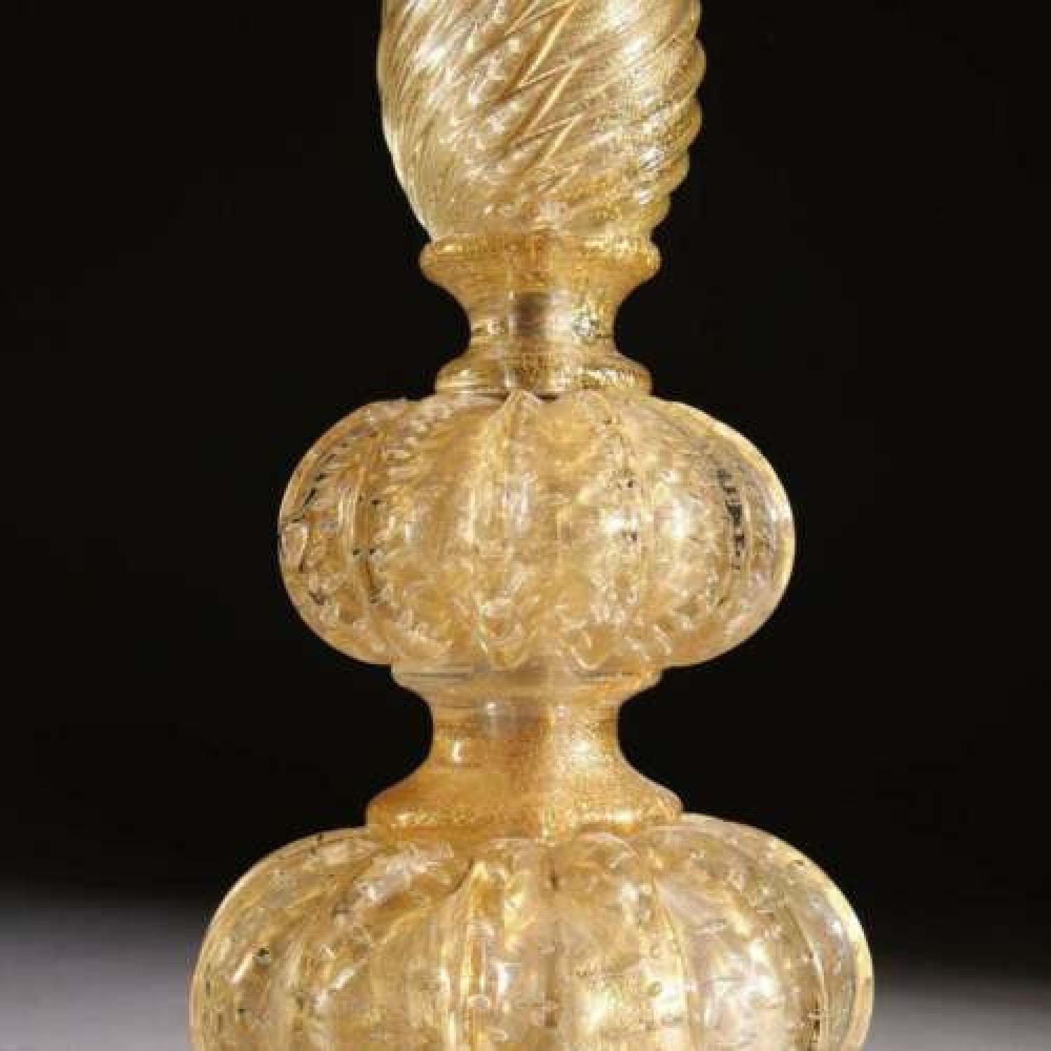 Barovier & Toso Tall Gold Venetian Murano Glass - image-3