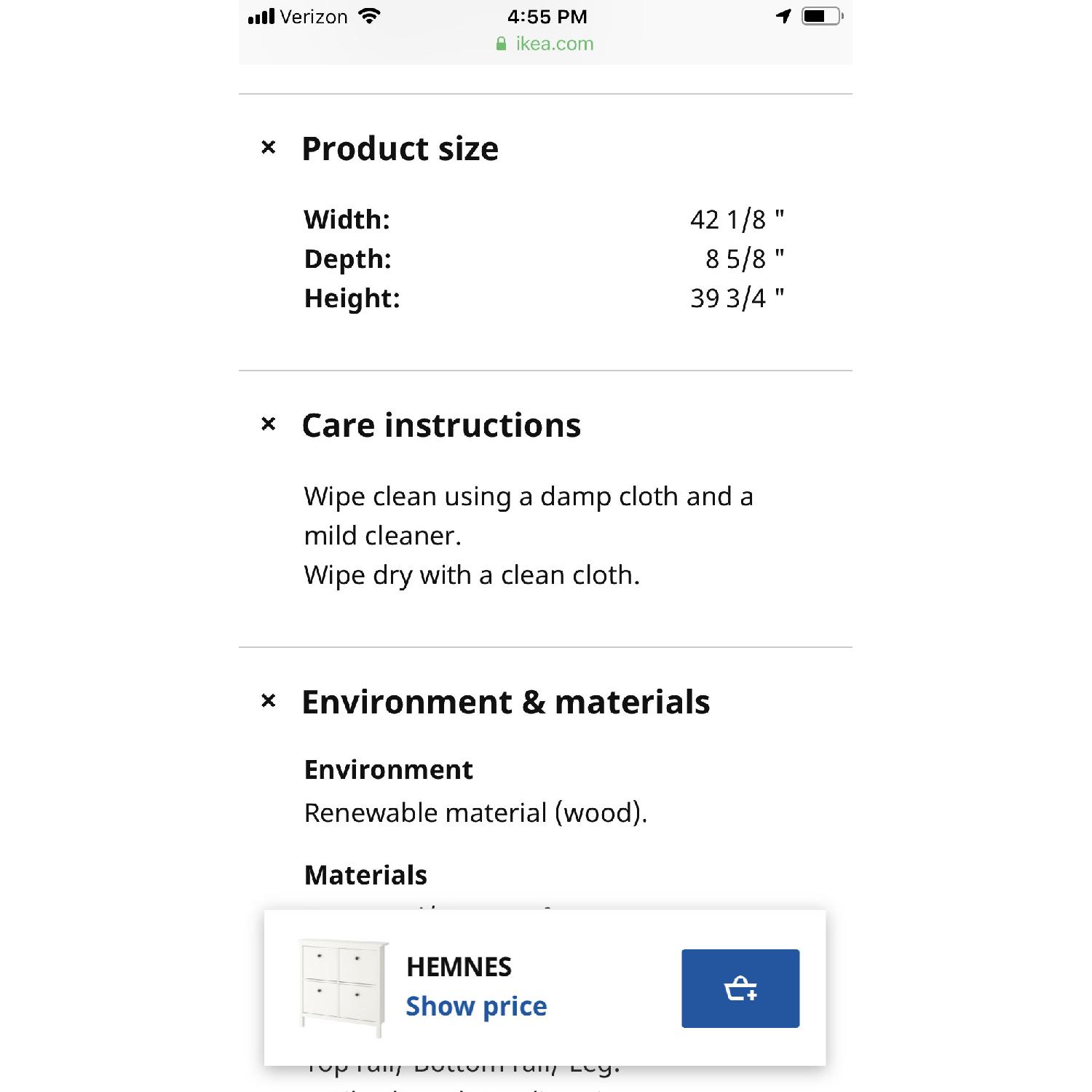 Ikea Hemnes Shoe Cabinet - image-3