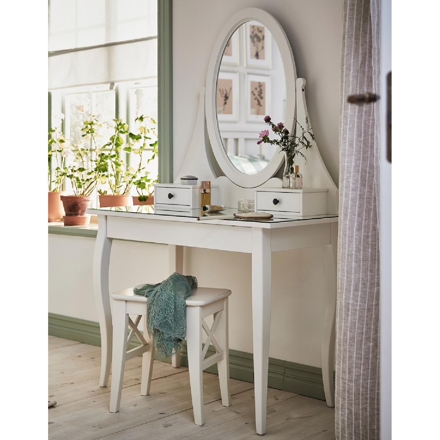 Ikea Hemnes Dressing Table w/ Mirror - image-1