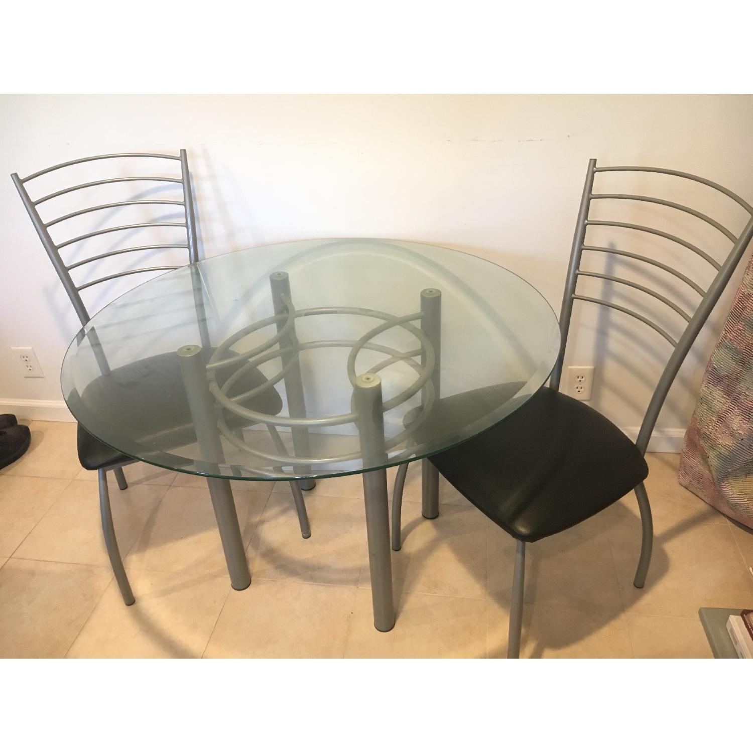 Amisco Glass Dining Table w/ 4 Chairs - image-3