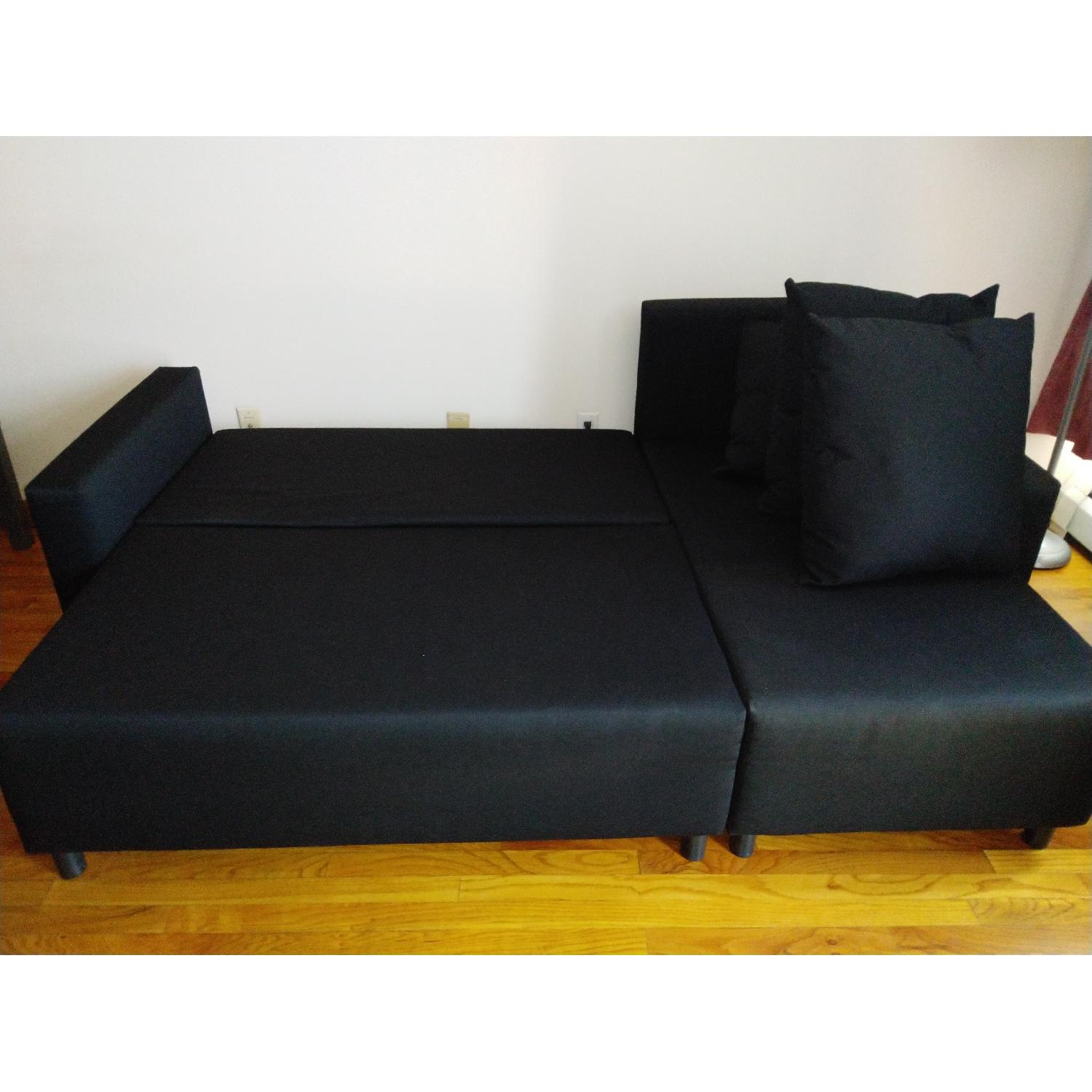 Ikea Lugnvik Sleeper Sectional Sofa w/ Storage AptDeco