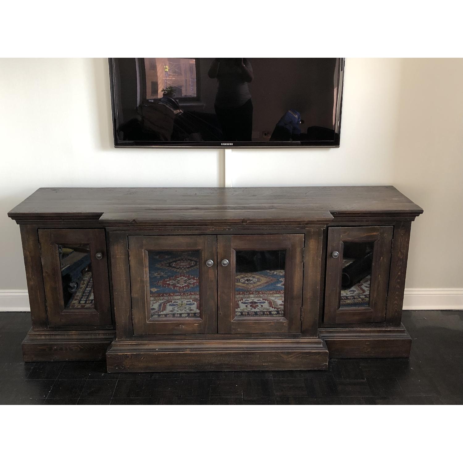 Restoration Hardware Wood Media Console AptDeco