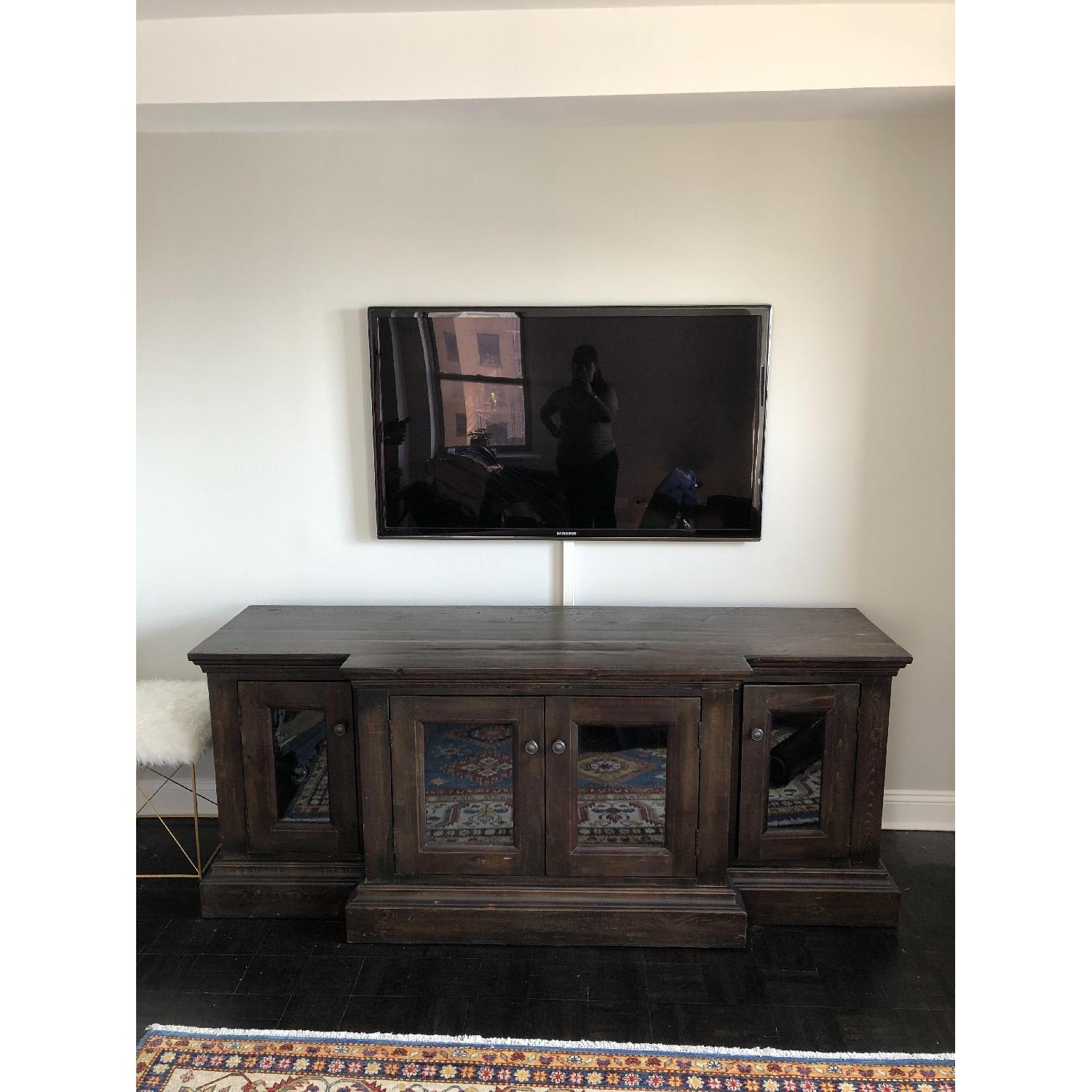 Restoration Hardware Wood Media Console AptDeco