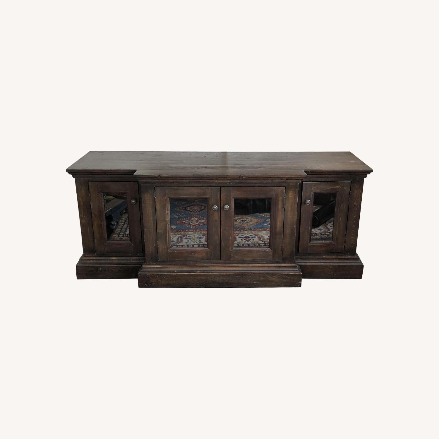 Restoration Hardware Wood Media Console - image-0