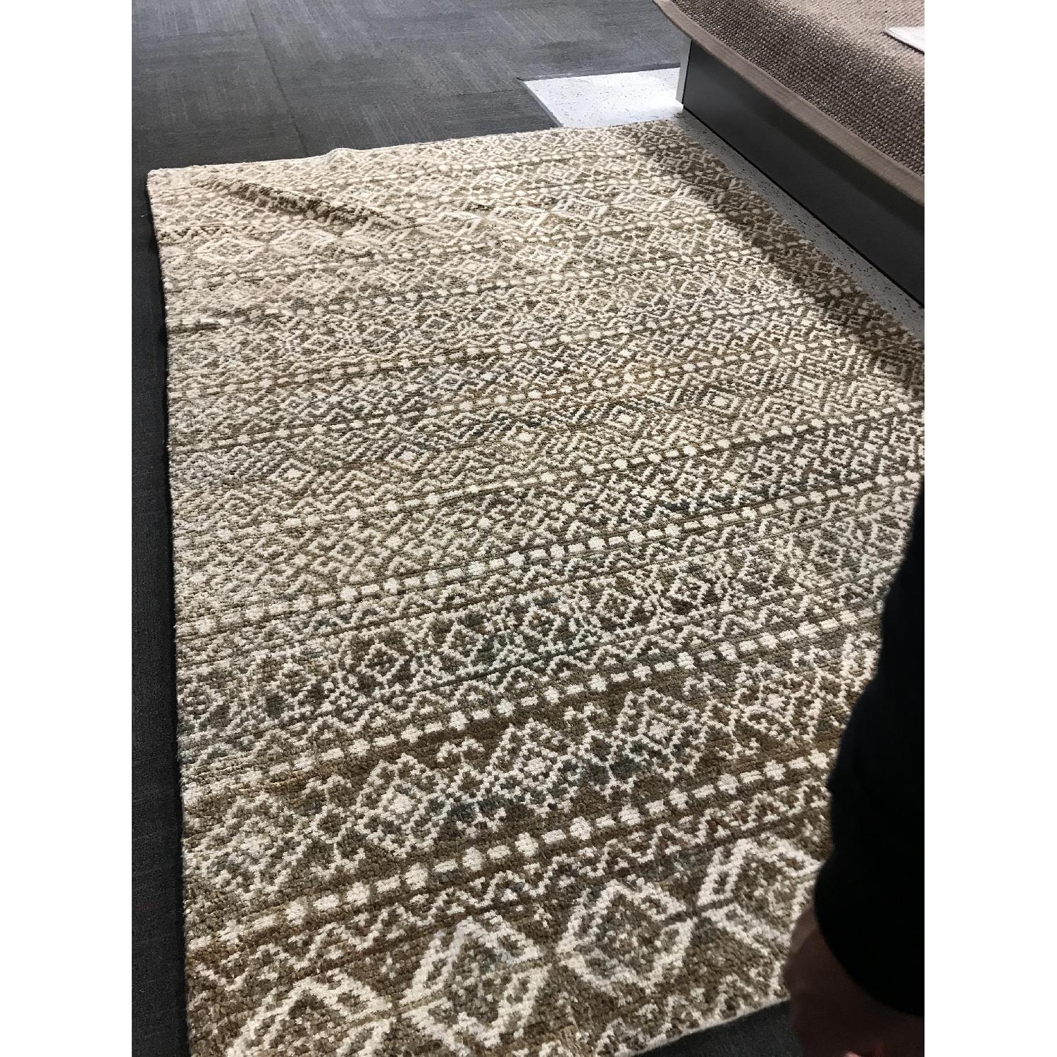 Restoration Hardware Patterned Neutral Wool Rug - image-3