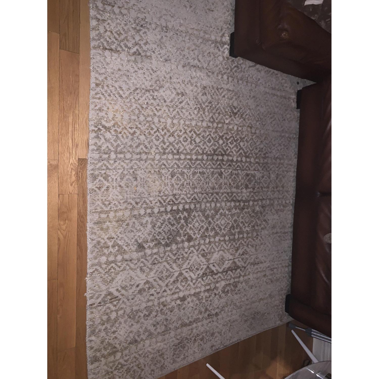 Restoration Hardware Patterned Neutral Wool Rug - image-2