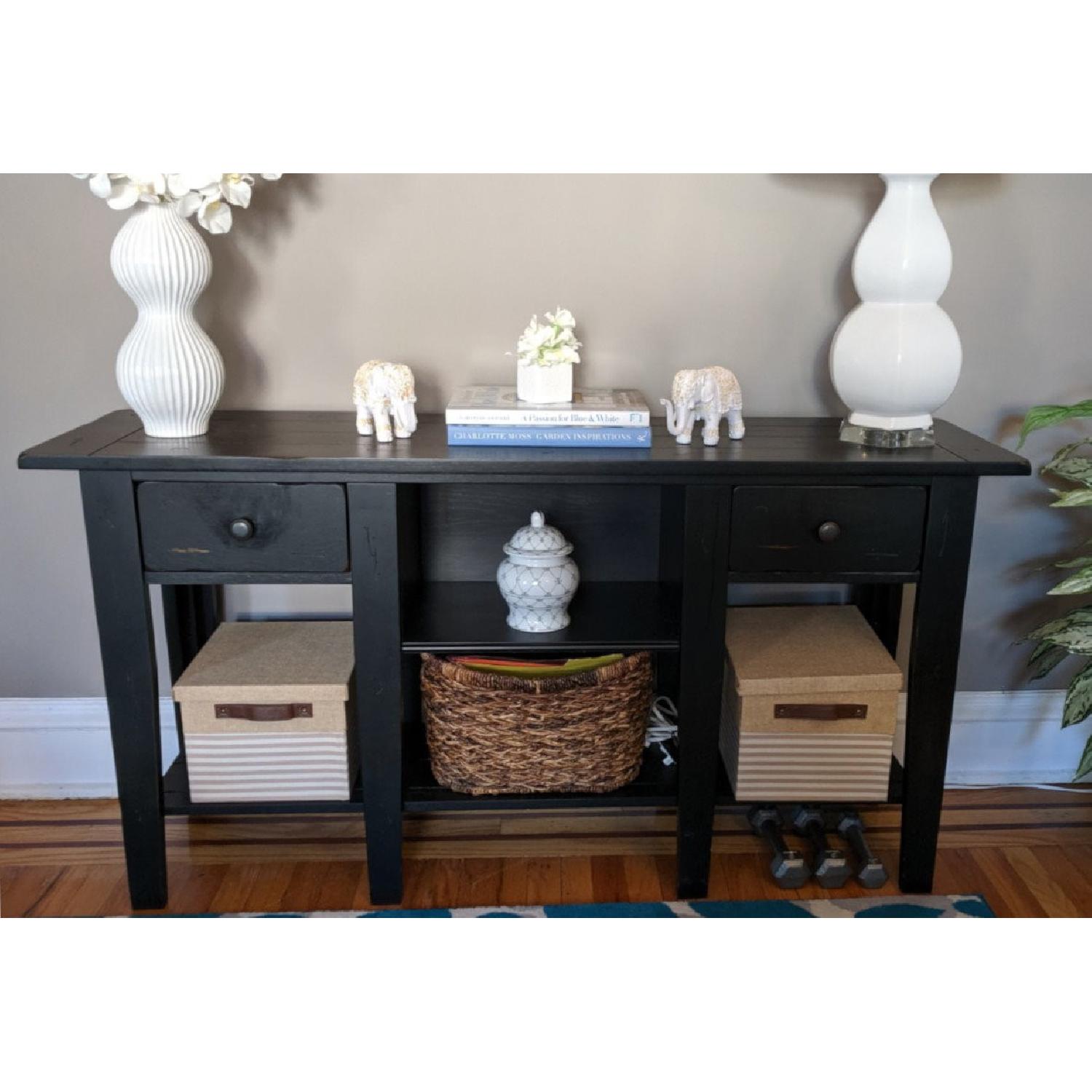 Antique Distressed-Style Sofa Table - image-1